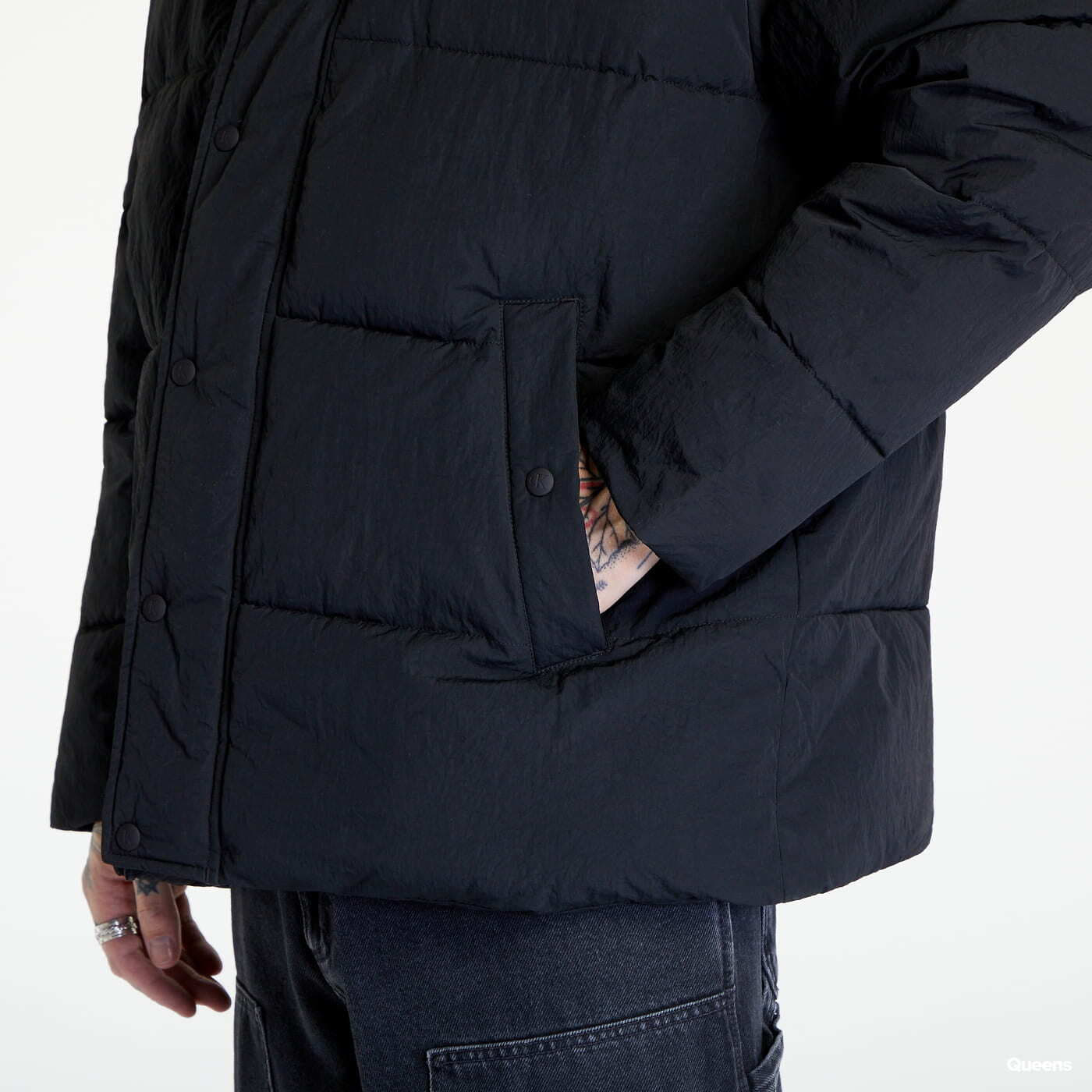 Geci și paltoane Calvin Klein Jeans Badge Oversized Puffer Black