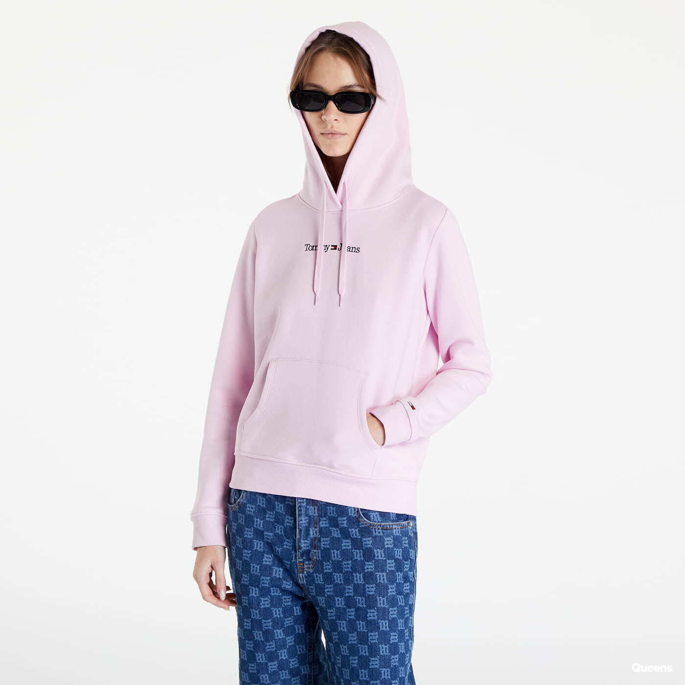 Hanorace TOMMY JEANS Reg Serif Linear Pink