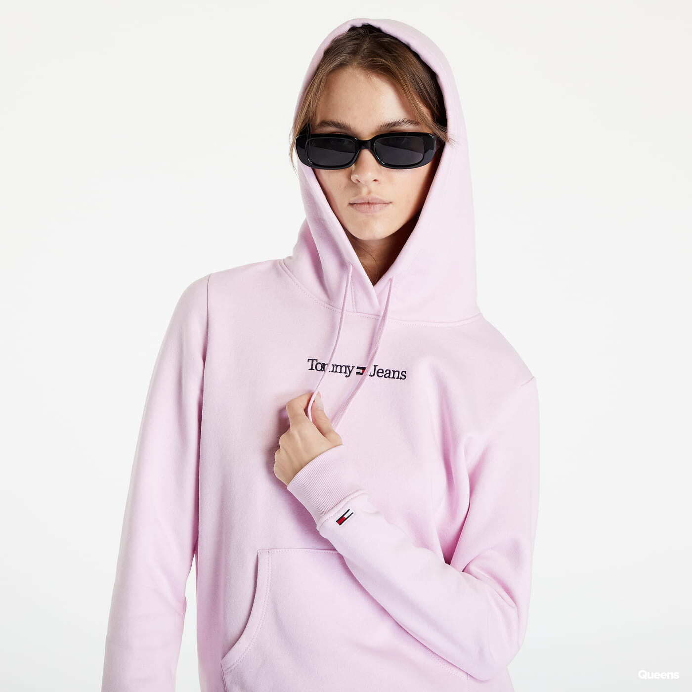 Hanorace TOMMY JEANS Reg Serif Linear Pink