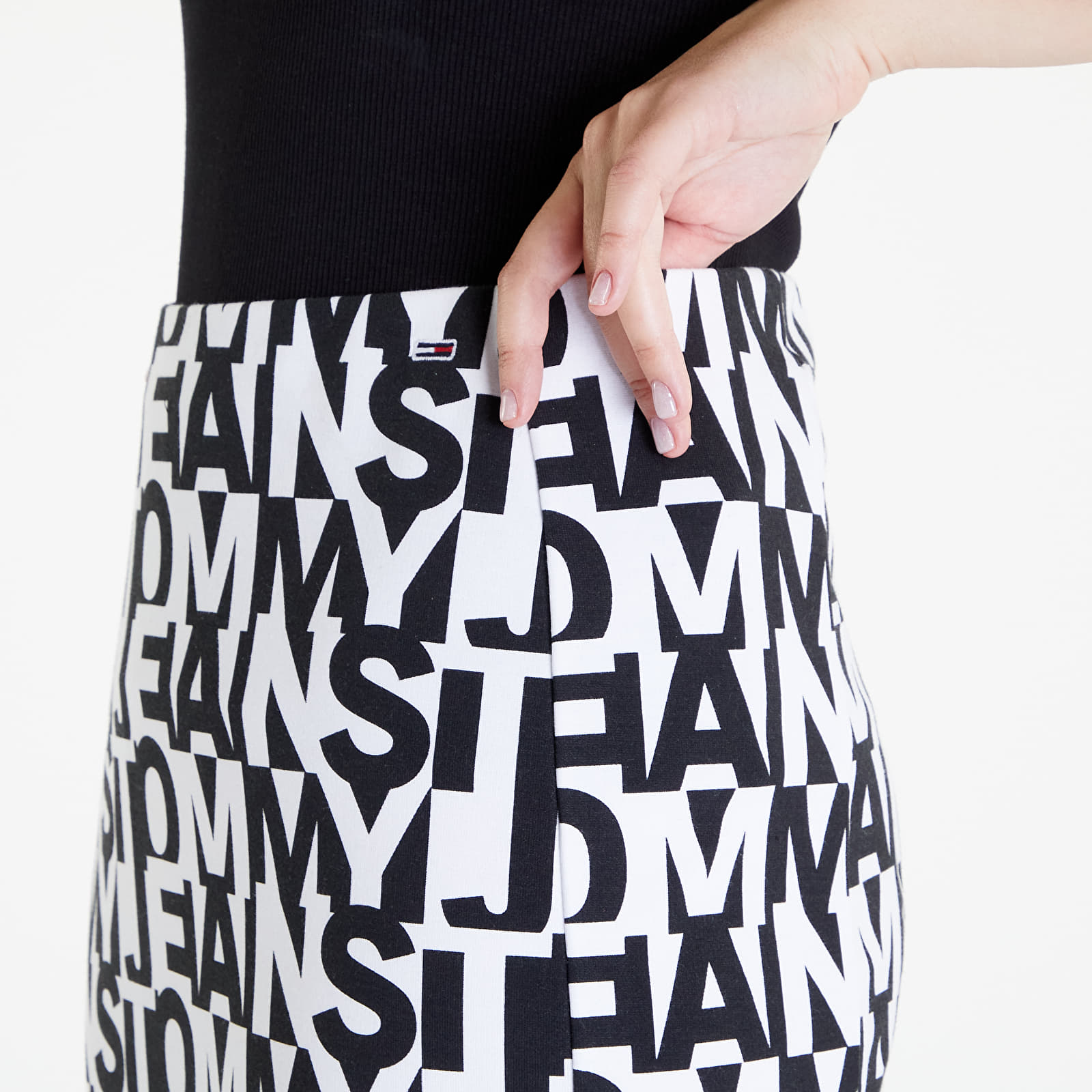 Sukne TOMMY JEANS Repeat Bodycon Skirt White