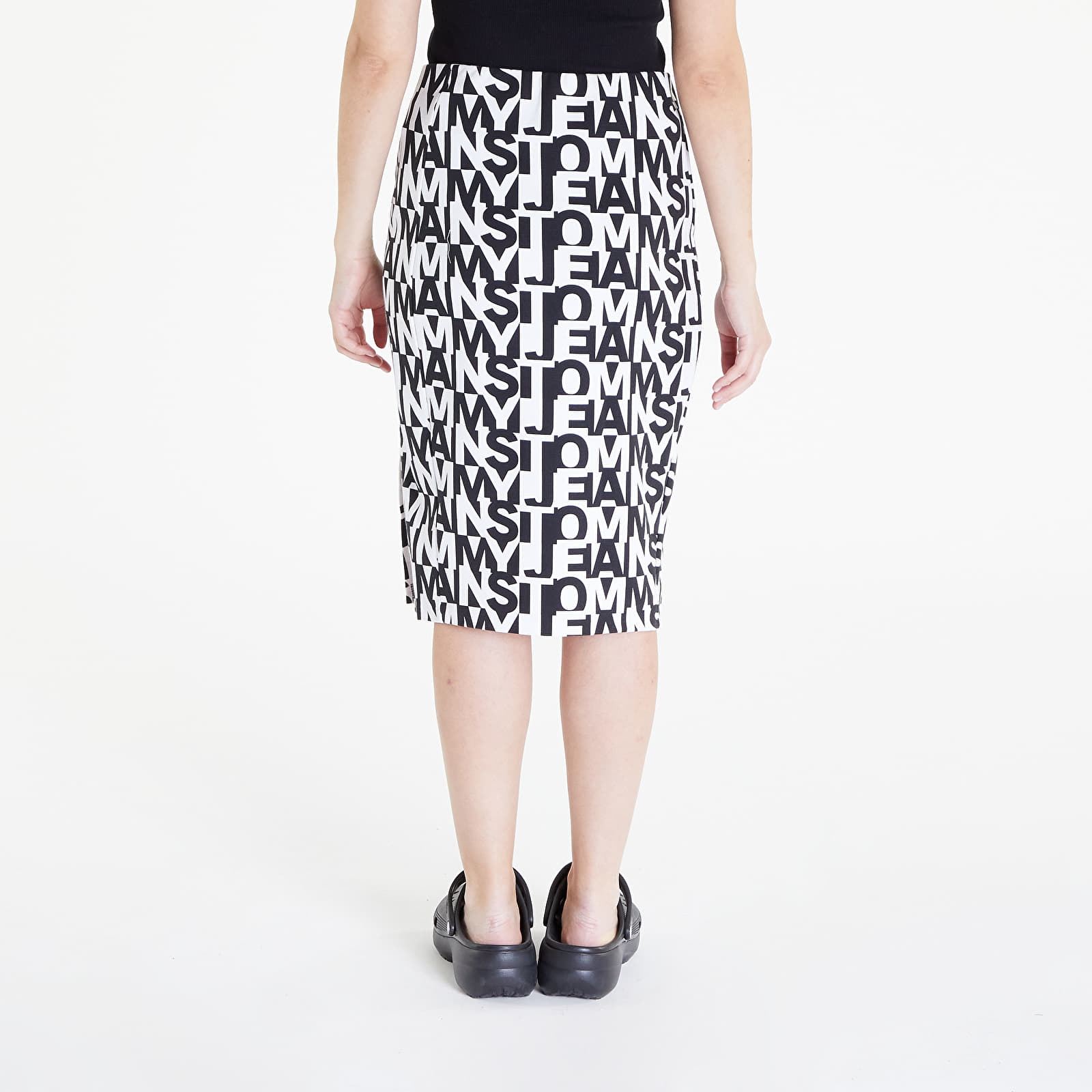 Sukne TOMMY JEANS Repeat Bodycon Skirt White