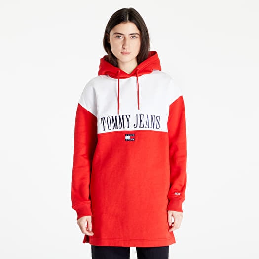 Tommy jeans hoodie red on sale