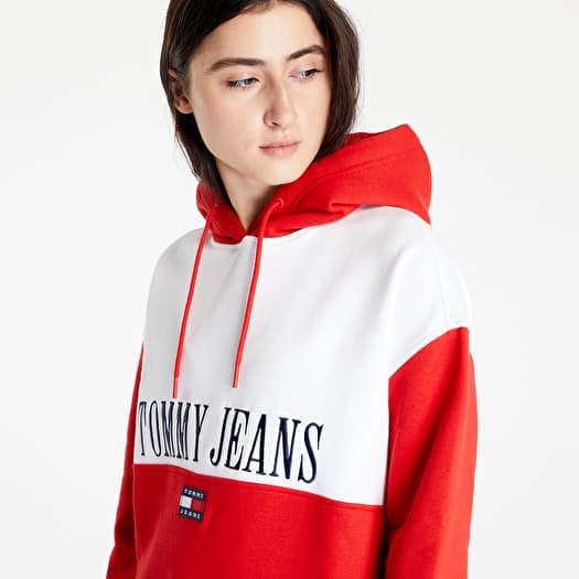 Red tommy jeans hoodie store