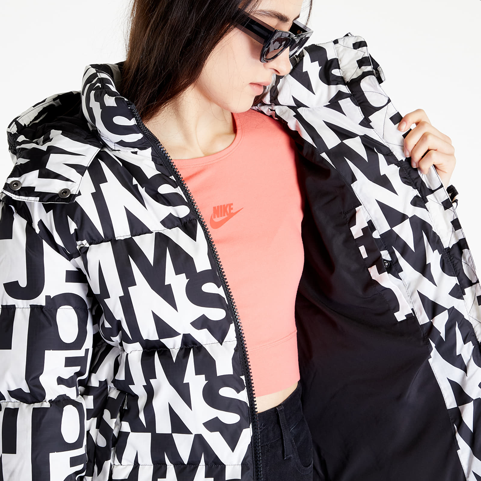 Vestes et manteaux Tommy Jeans Tjw Allover Print Alaska Puffer Tj Repeat