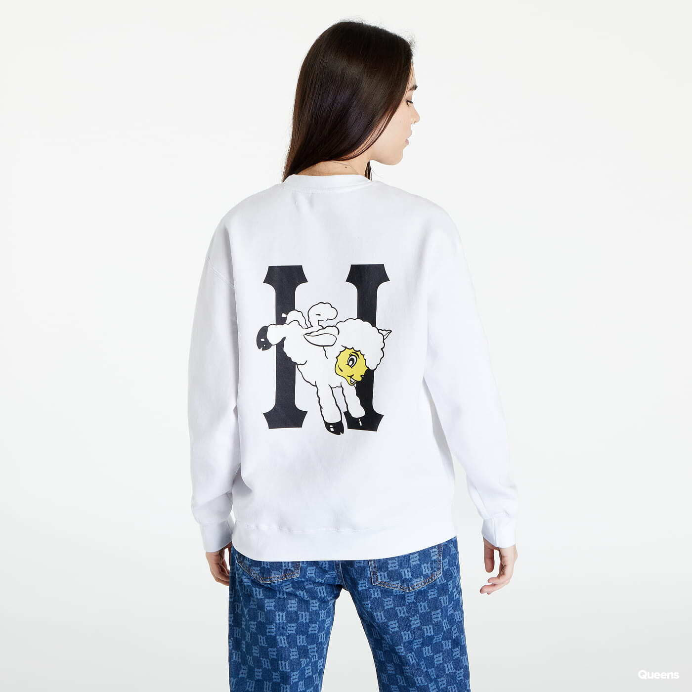 Sweatshirts und Pullover HUF Flocked Classic H Crew White