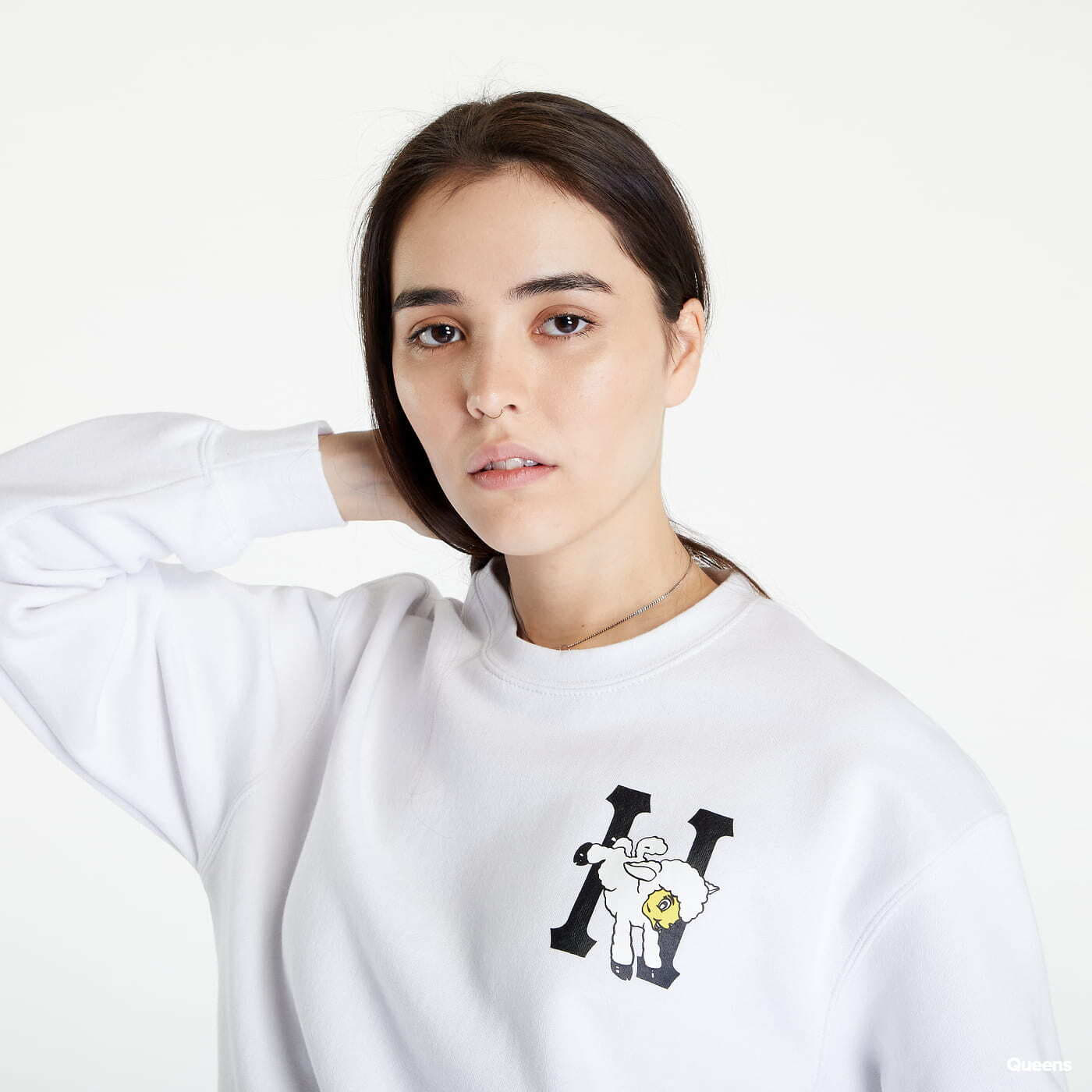 Sweatshirts und Pullover HUF Flocked Classic H Crew White