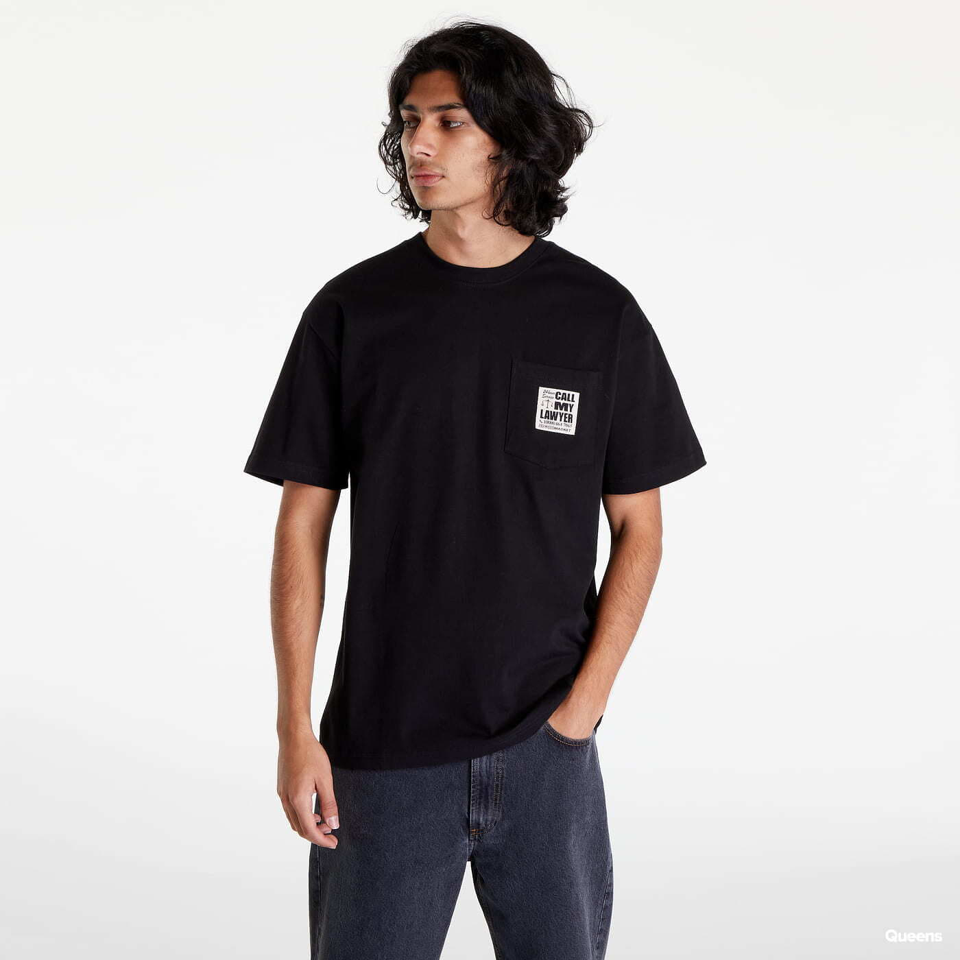 Tričká Market 24 Hr Lawyer Service Pocket Tee Černé