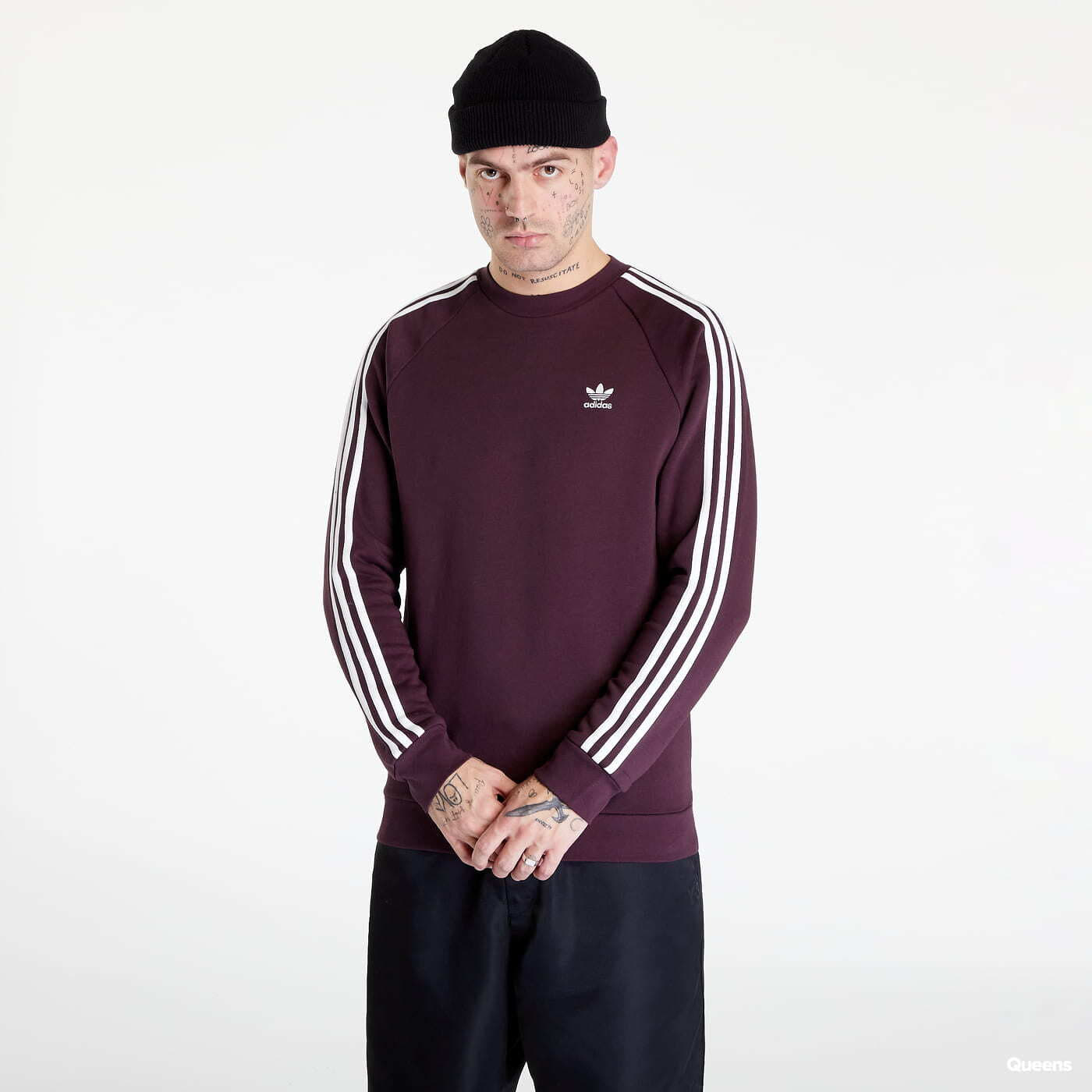 Sudaderas adidas Originals Adicolor Classics 3-Stripes Crew Sweatshirt Wine