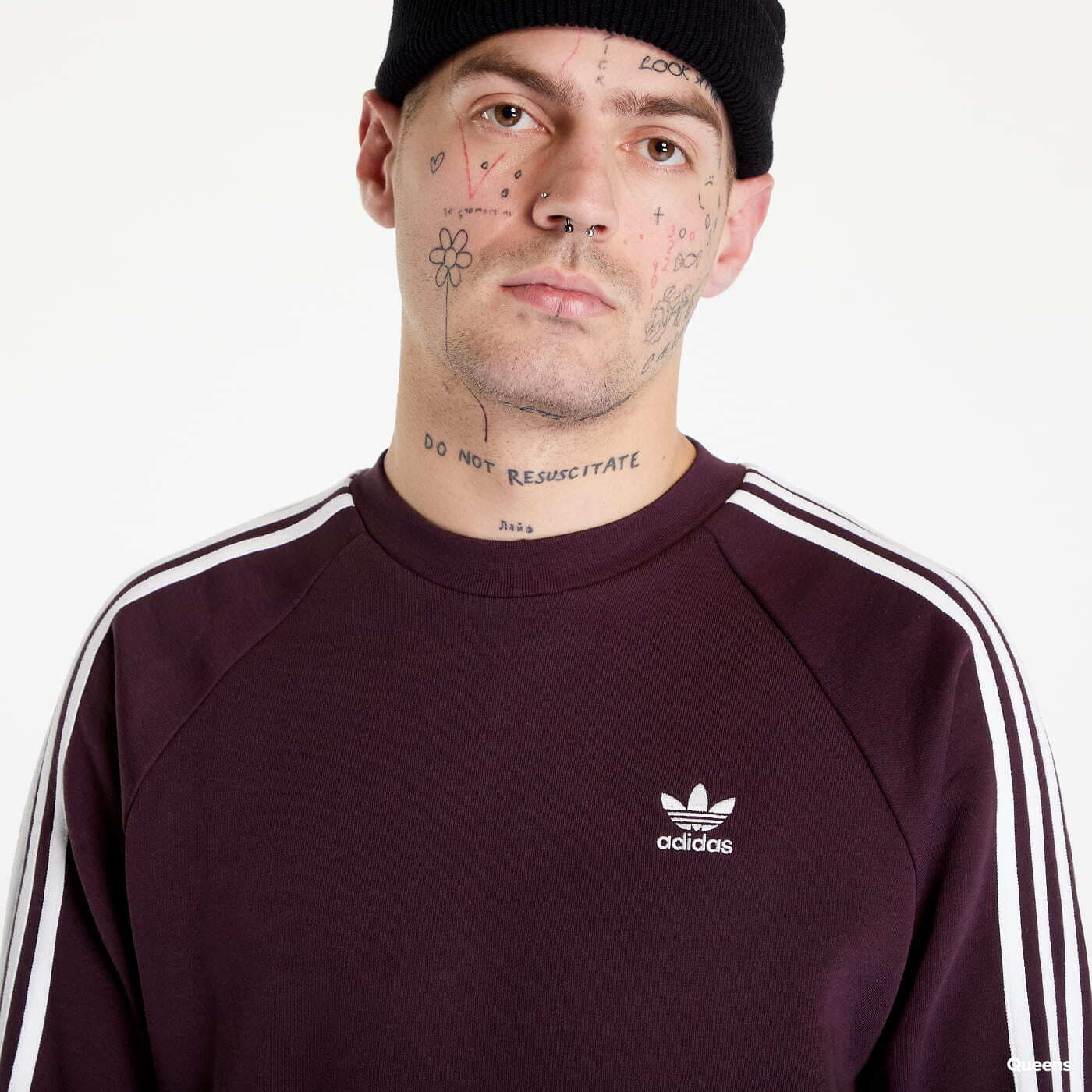 Sudaderas adidas Originals Adicolor Classics 3-Stripes Crew Sweatshirt Wine