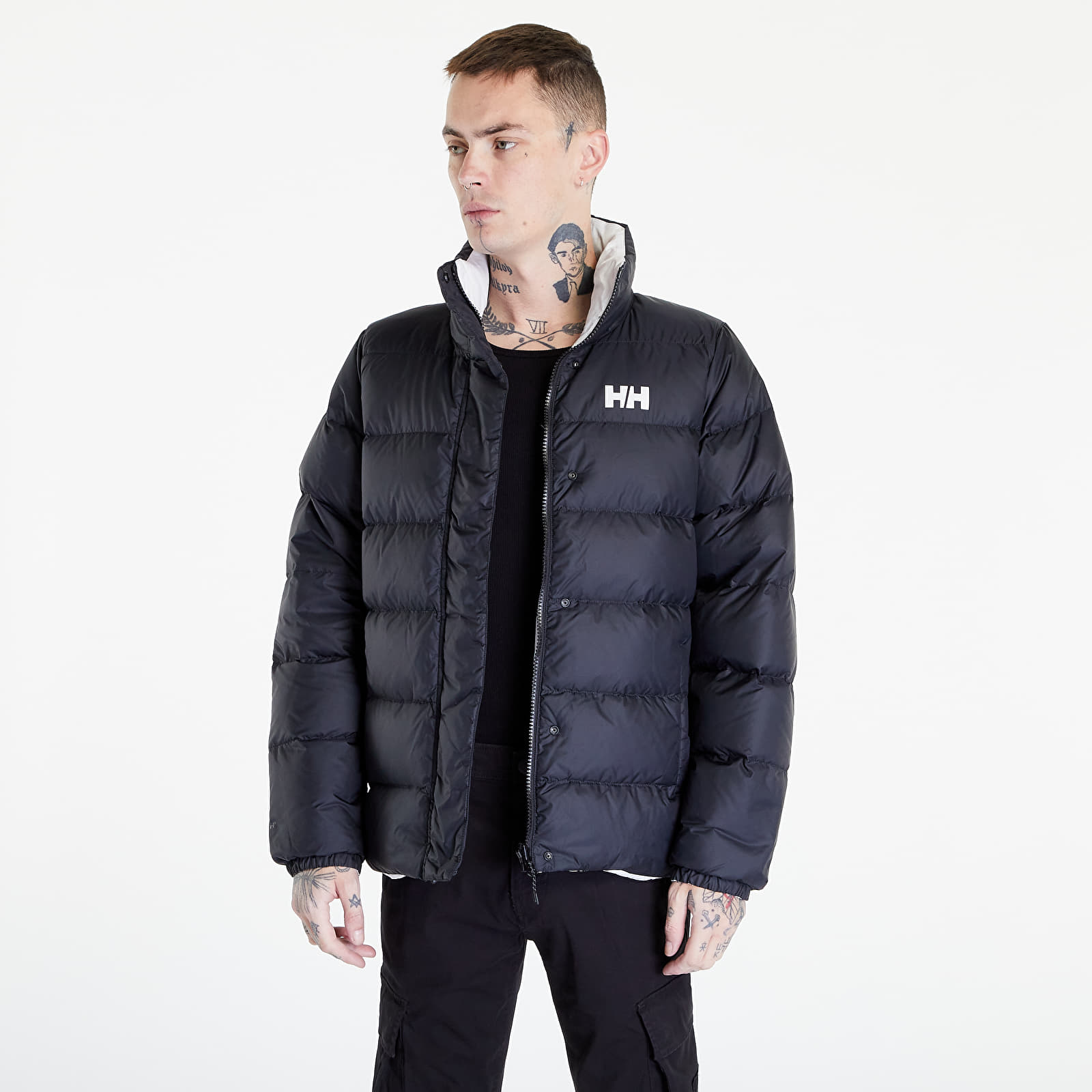 Jackets Helly Hansen Reversible Down Jacket Black White Queens