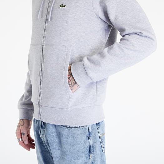 Lacoste zip hoodie sale grey