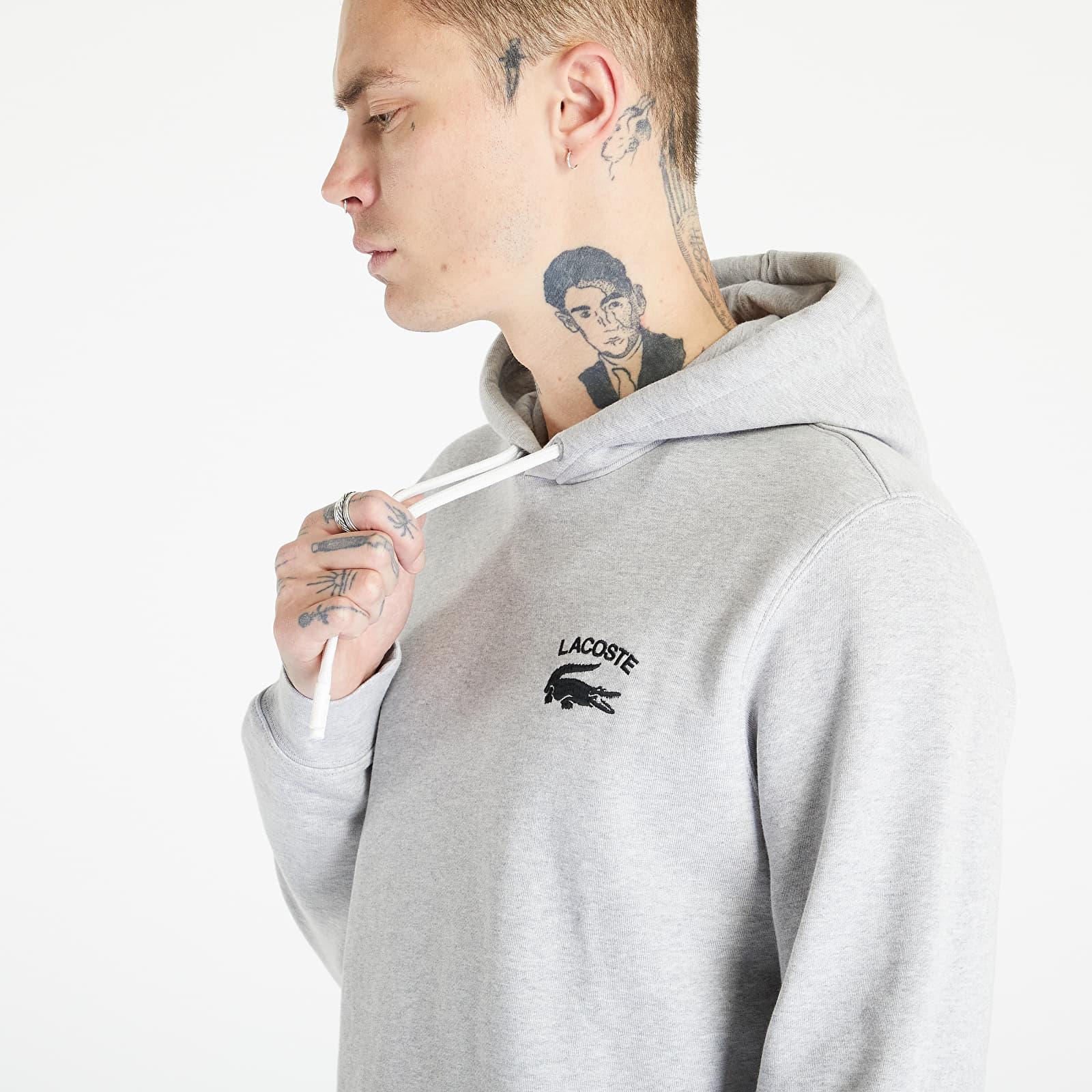 Grey lacoste hoodie shop