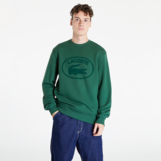 Green lacoste sweatshirt shop