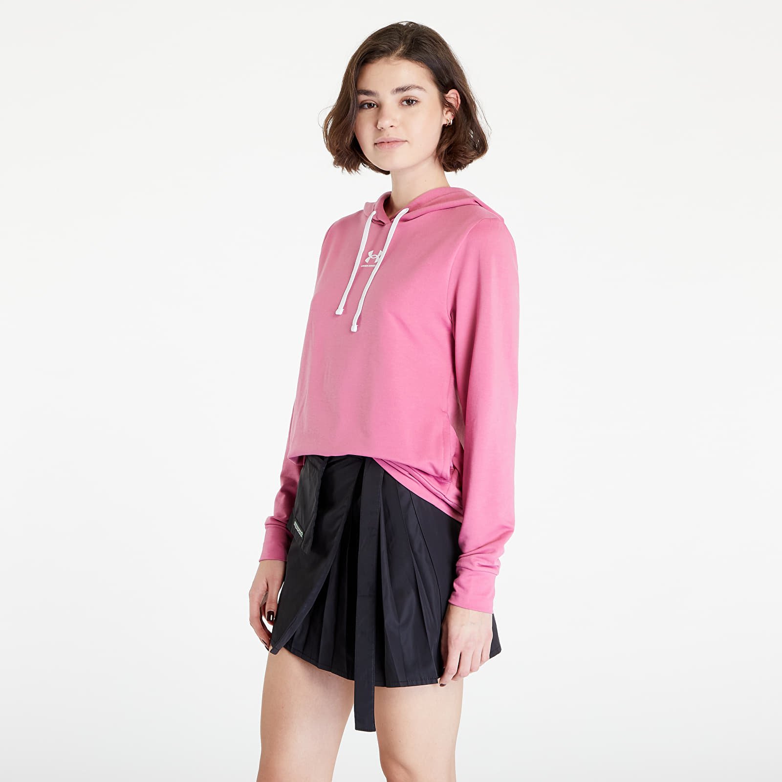 Sweatshirt Under Armour Rival Terry Hoodie Pace Pink/ White S
