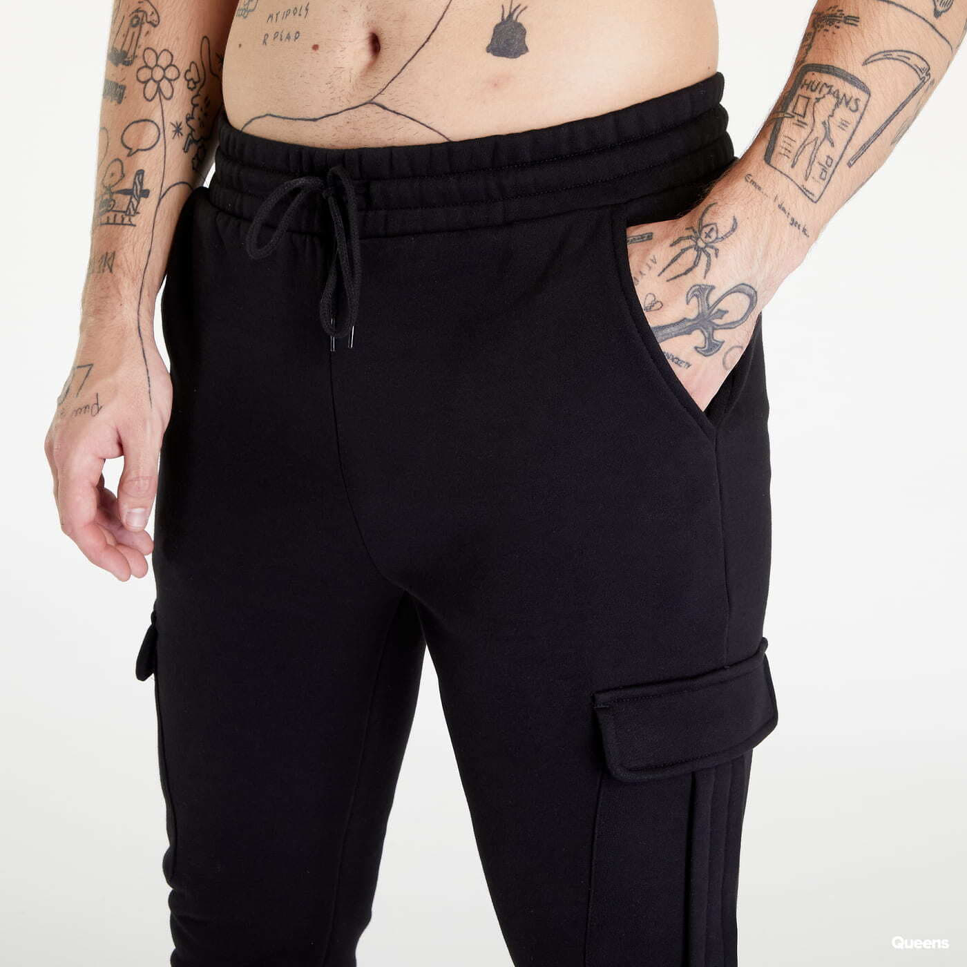 Pantaloni de trening Urban Classics Cargo Sweatpants Black - 1 | YEO