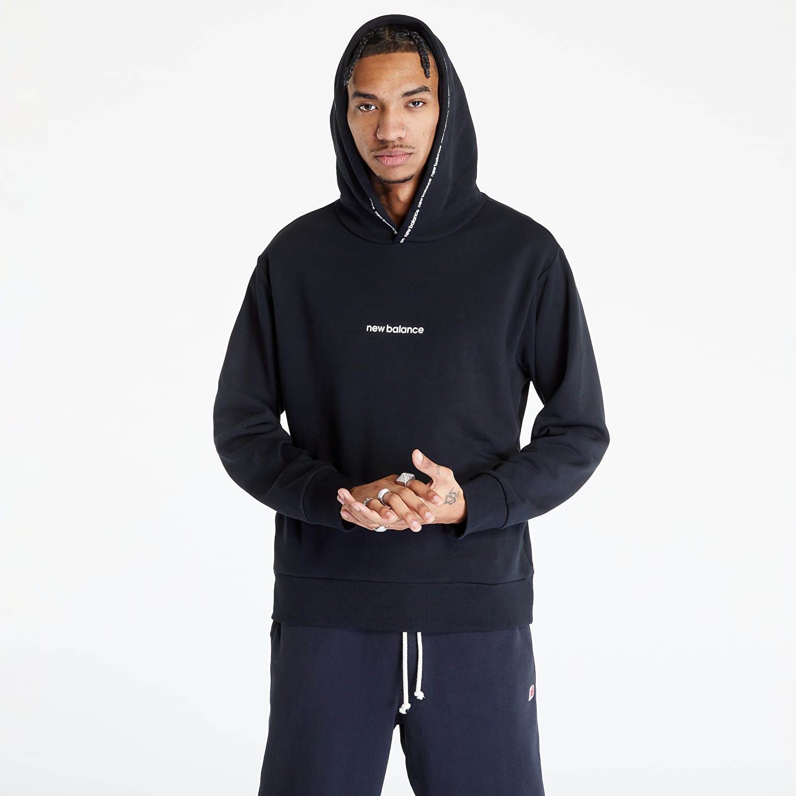 Hoodies and sweatshirts New Balance Essentials Fleece Hoodie Black | Queens