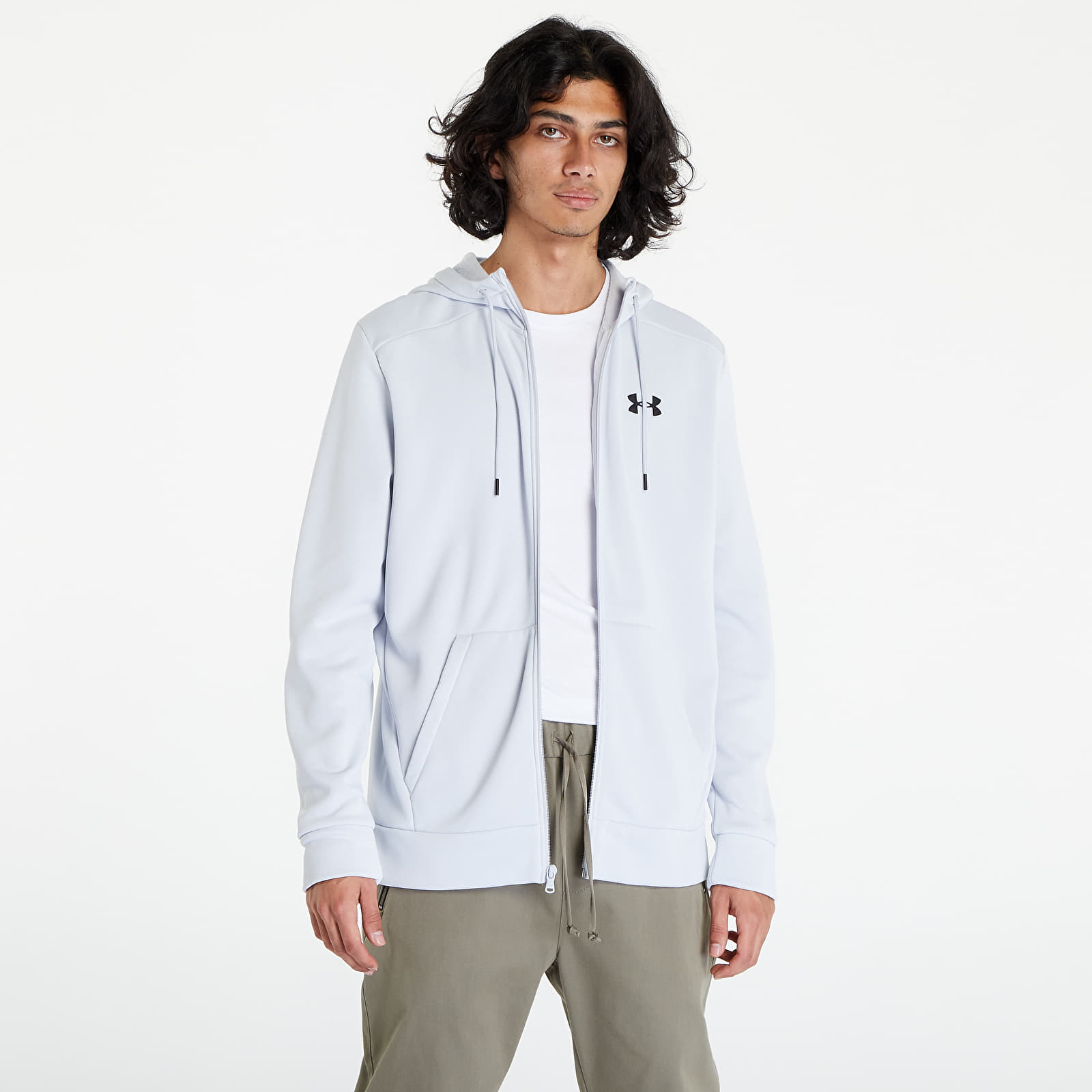 Under armour grey best sale zip up hoodie