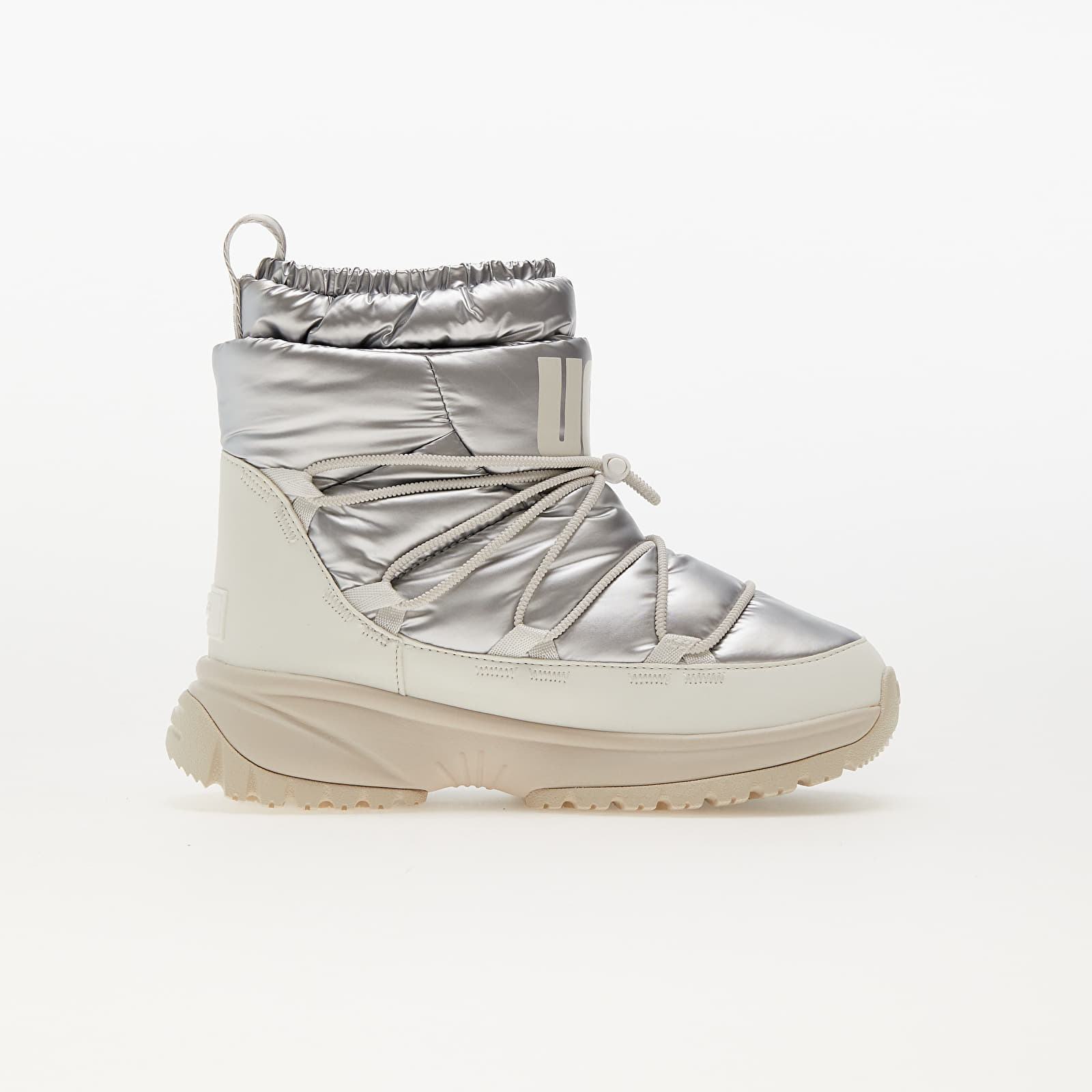 Dámské tenisky a boty UGG W Yose Puffer Mid Brushed Silver
