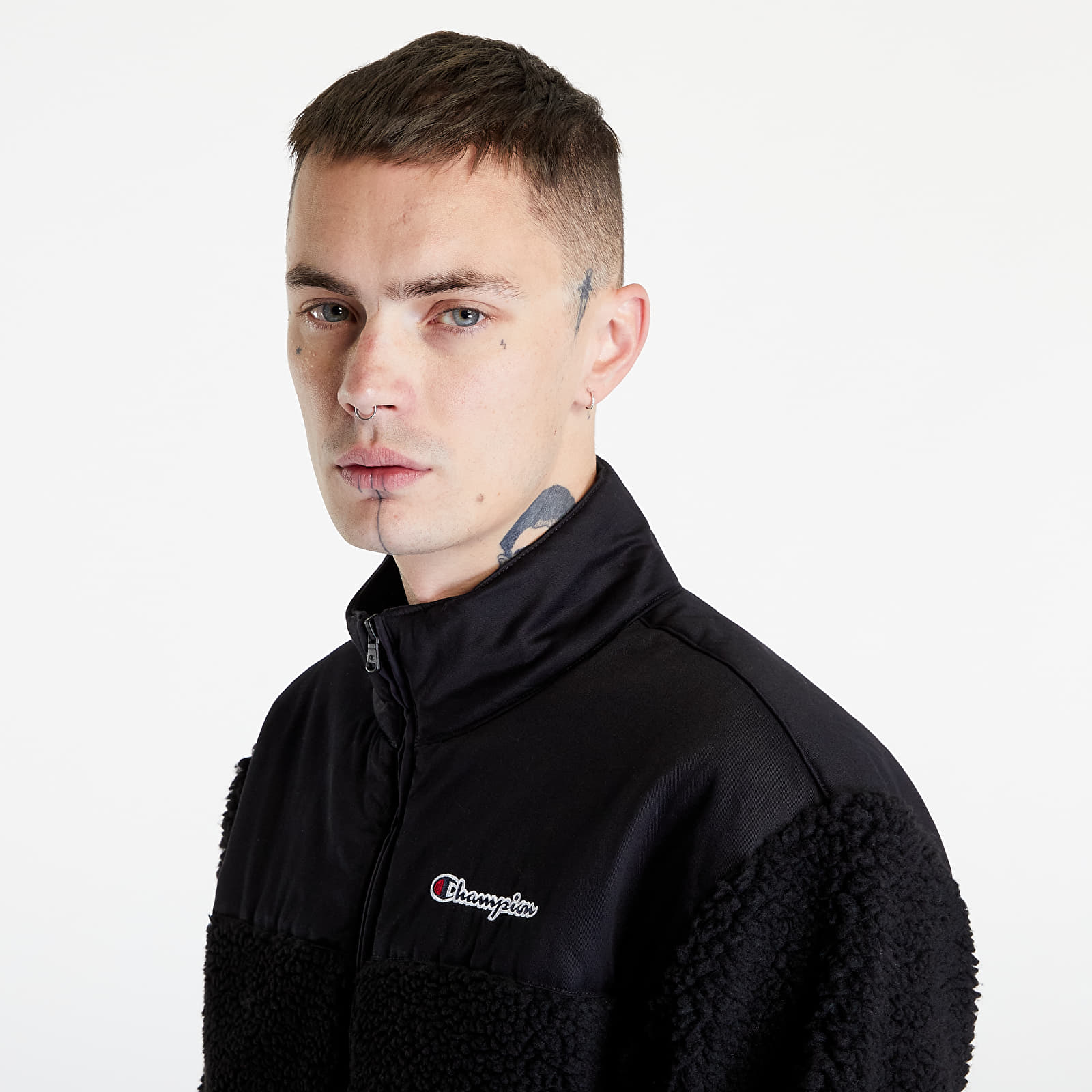 Mikiny Champion Outdoor Polar Half Zip Top Black
