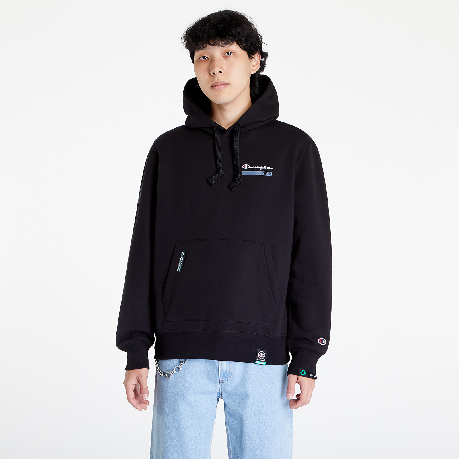 Hettegensere og sweatshirts Champion Logo Hooded Sweatshirt Black
