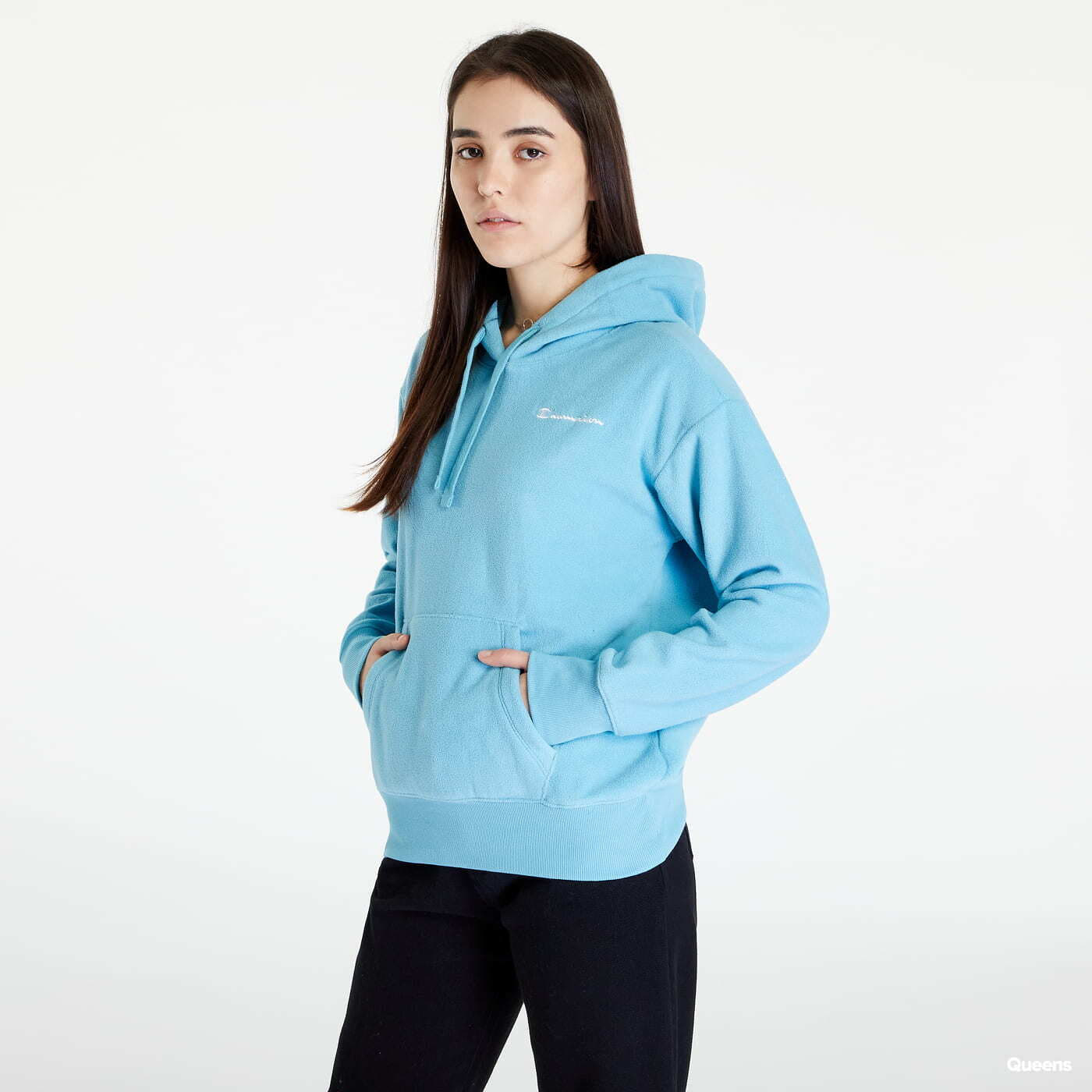 Sweatjacken und Sweatshirts Champion American Classics Hooded Sweatshirt  Light Blue | Queens