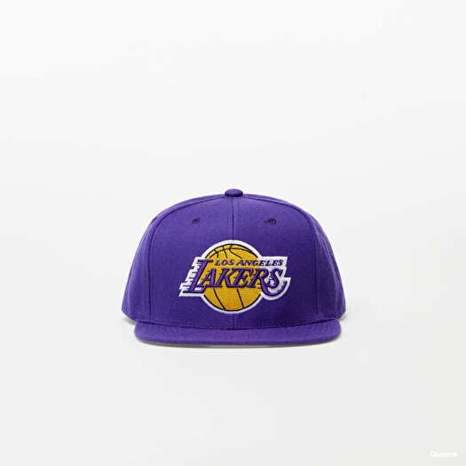 Men's Los Angeles Lakers Mitchell & Ness Purple Team Ground Snapback Hat