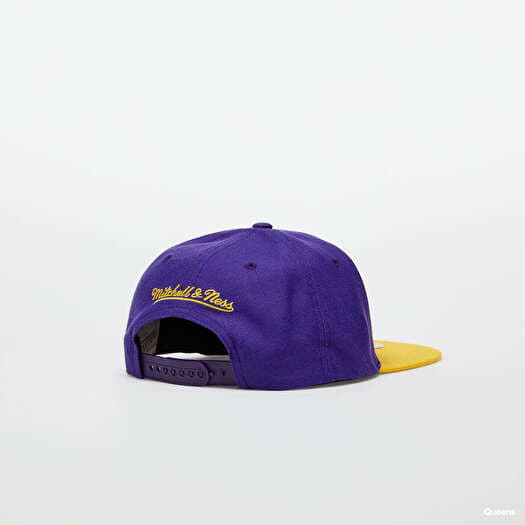 Mitchell & Ness Los Angeles Lakers Snapback Hat for Men -  Black/Yellow/Purple - LA Lakers Cap for Men