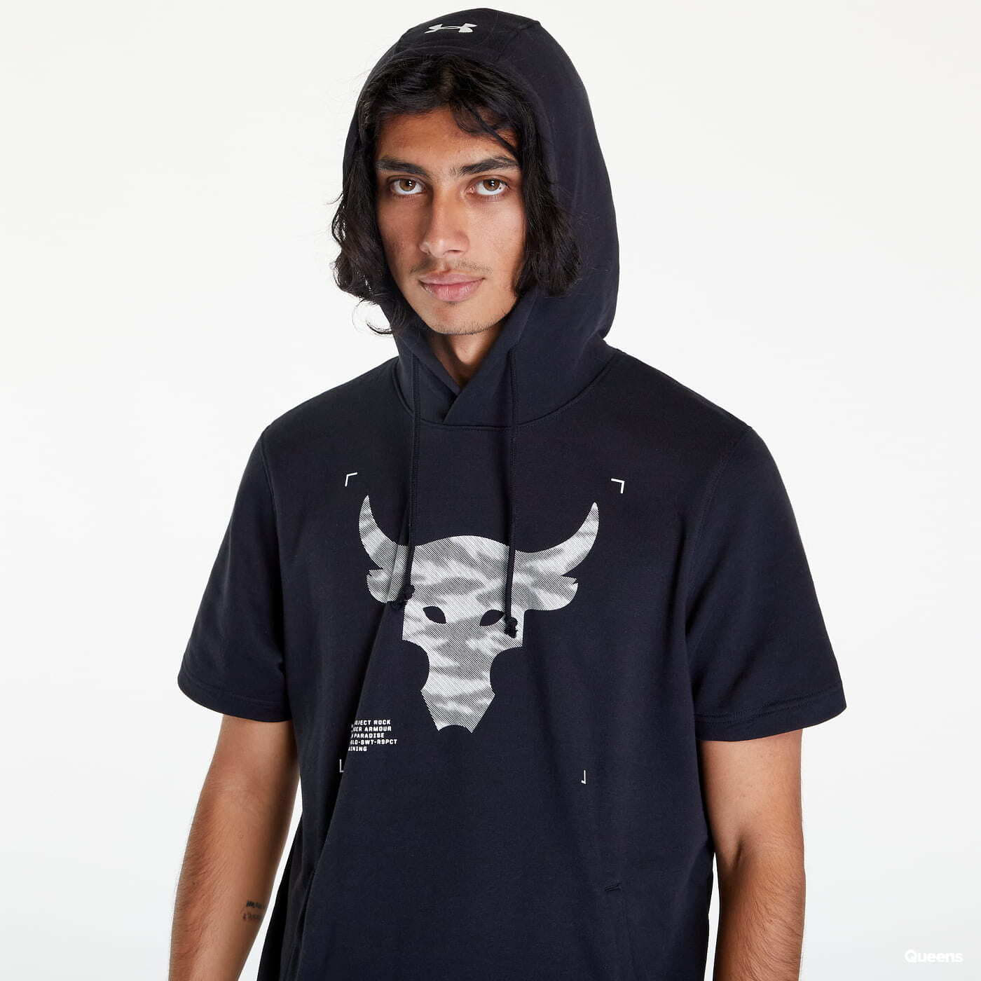 Under armour project rock short sleeve hoodie hot sale