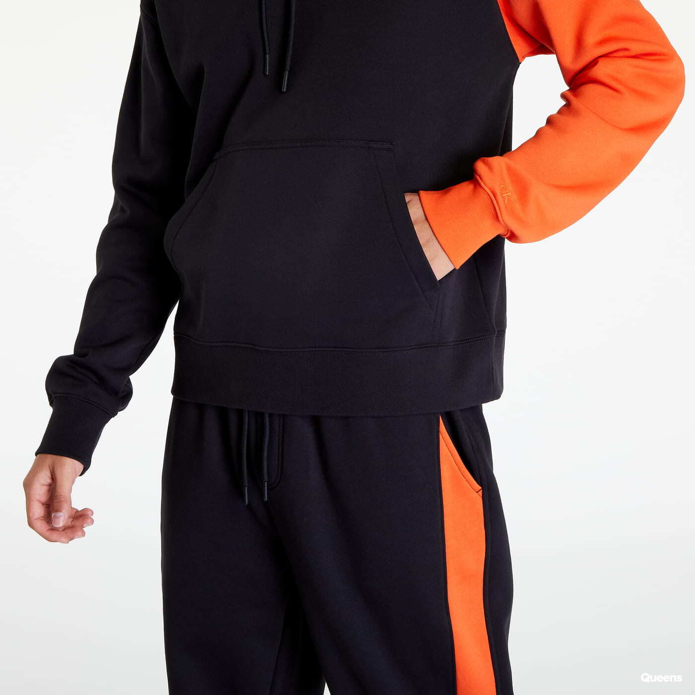 Mikiny Calvin Klein Stacked Hoodie Black