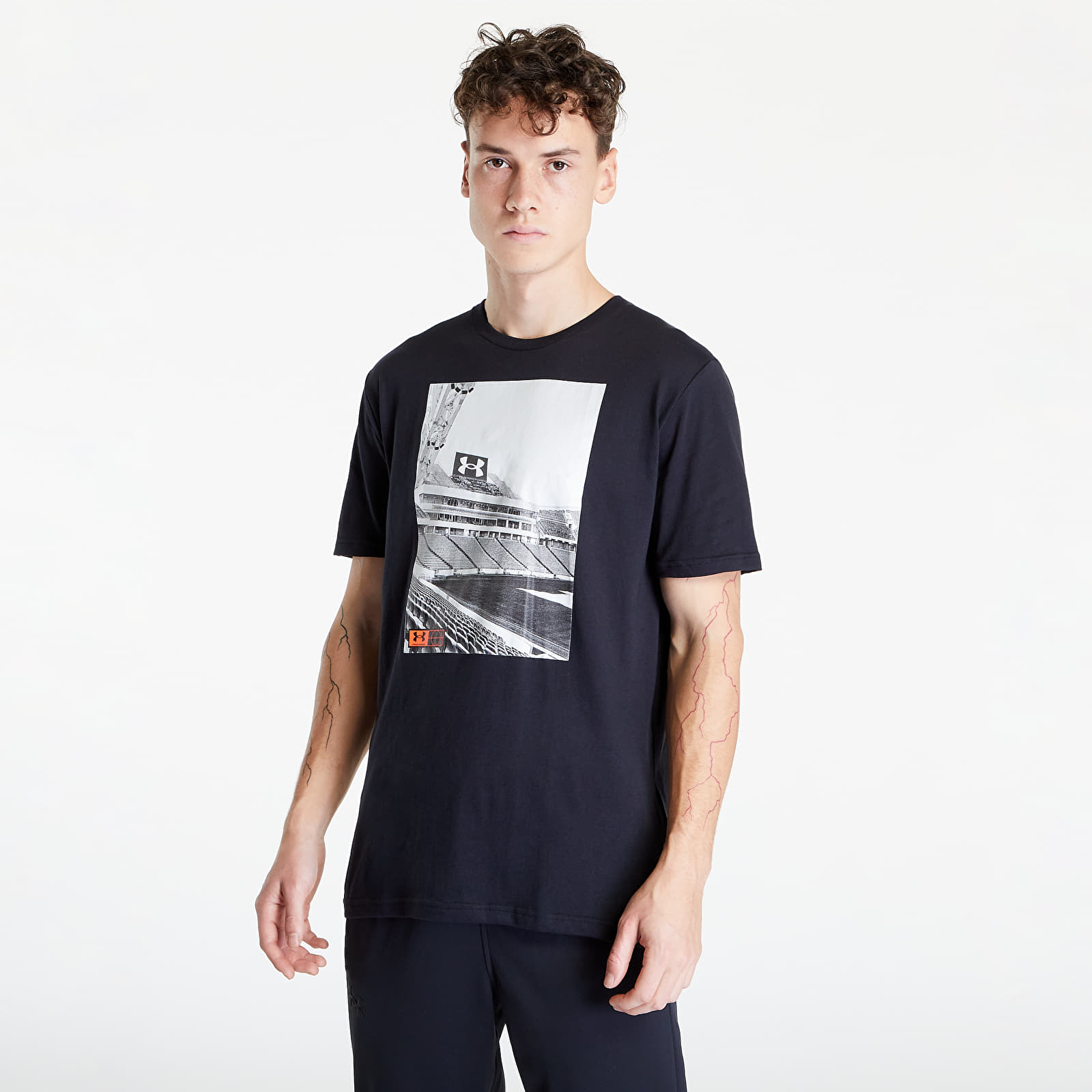 Tričká Under Armour Photoreal Field Gf Ss Black/ White