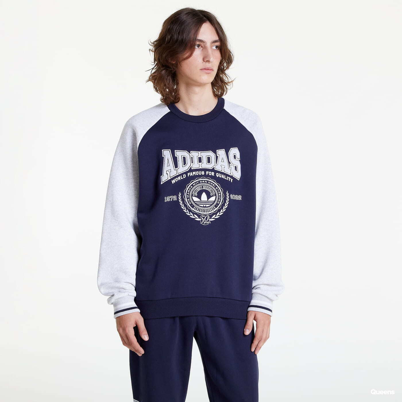 Adidas navy jumper online