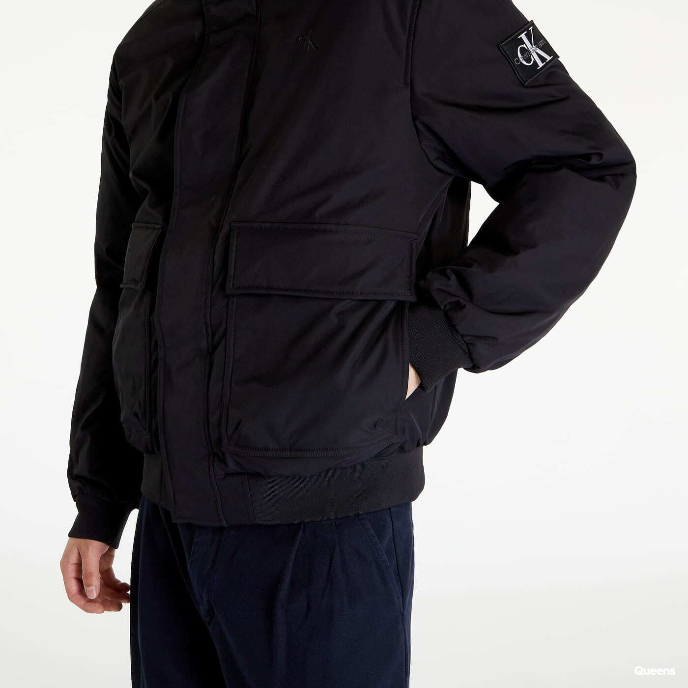 Bundy CALVIN KLEIN JEANS Non-Down Technical Bomber Jacket Black
