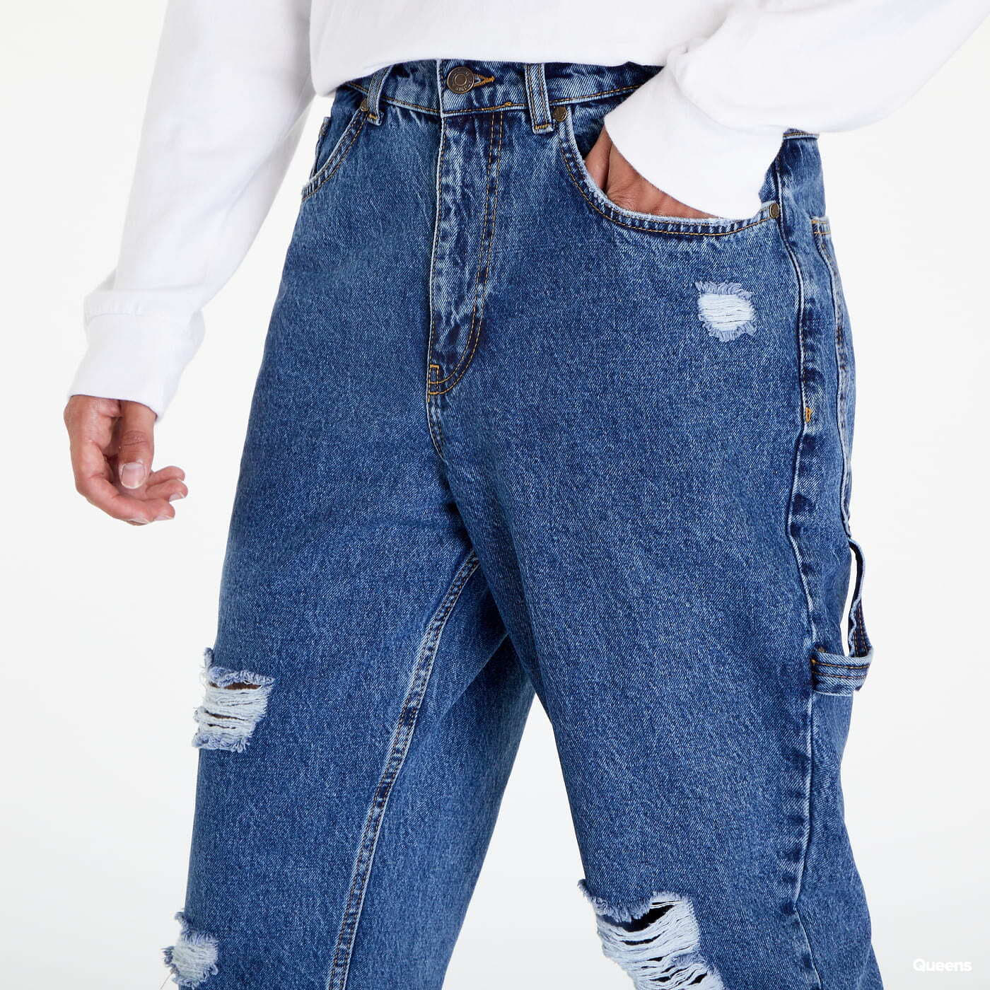 Karl Kani KK Retro Tapered Workwear Heavy Distressed Denim Jeans