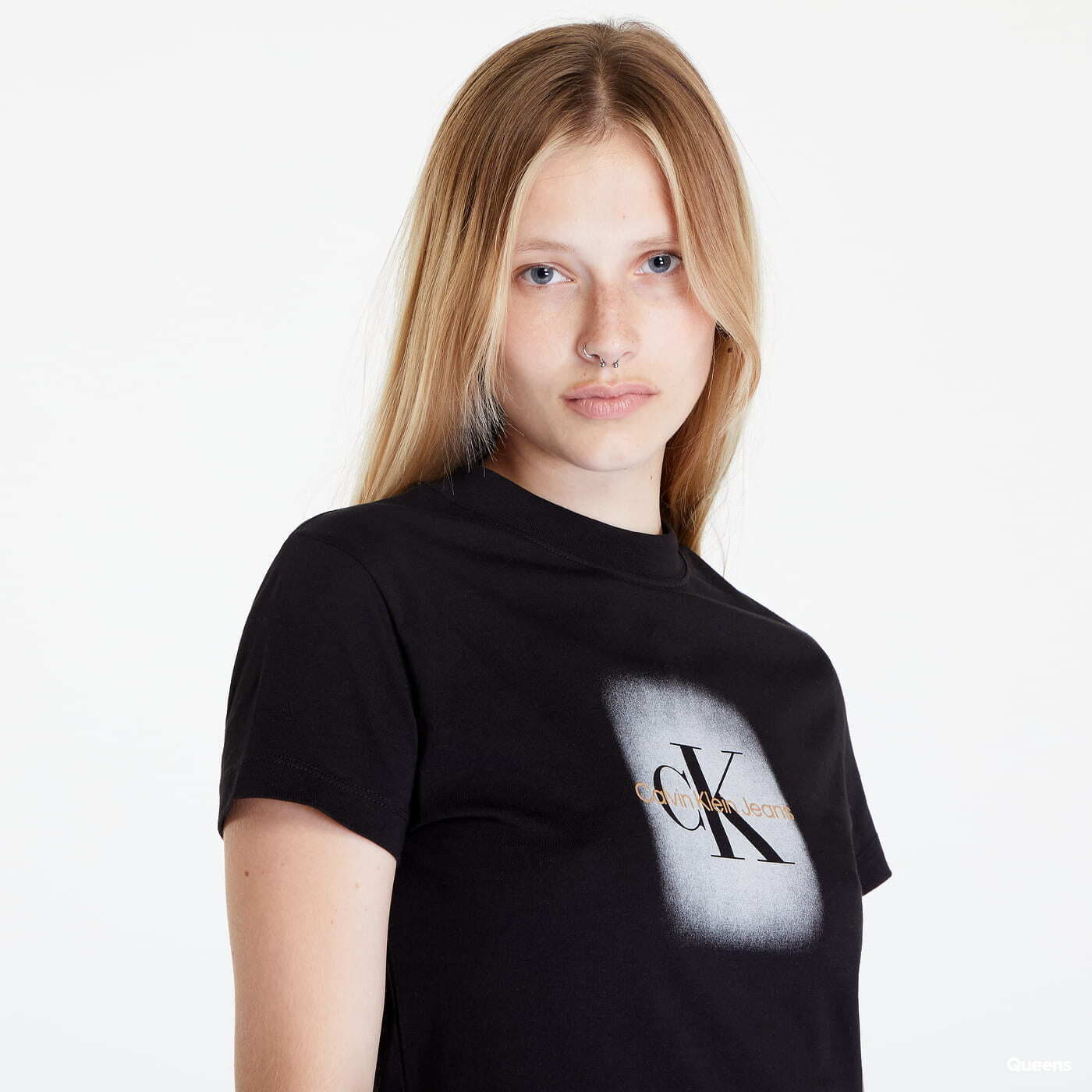 T-krekli CALVIN KLEIN JEANS Spray Monologo Baby T-Shirt Black
