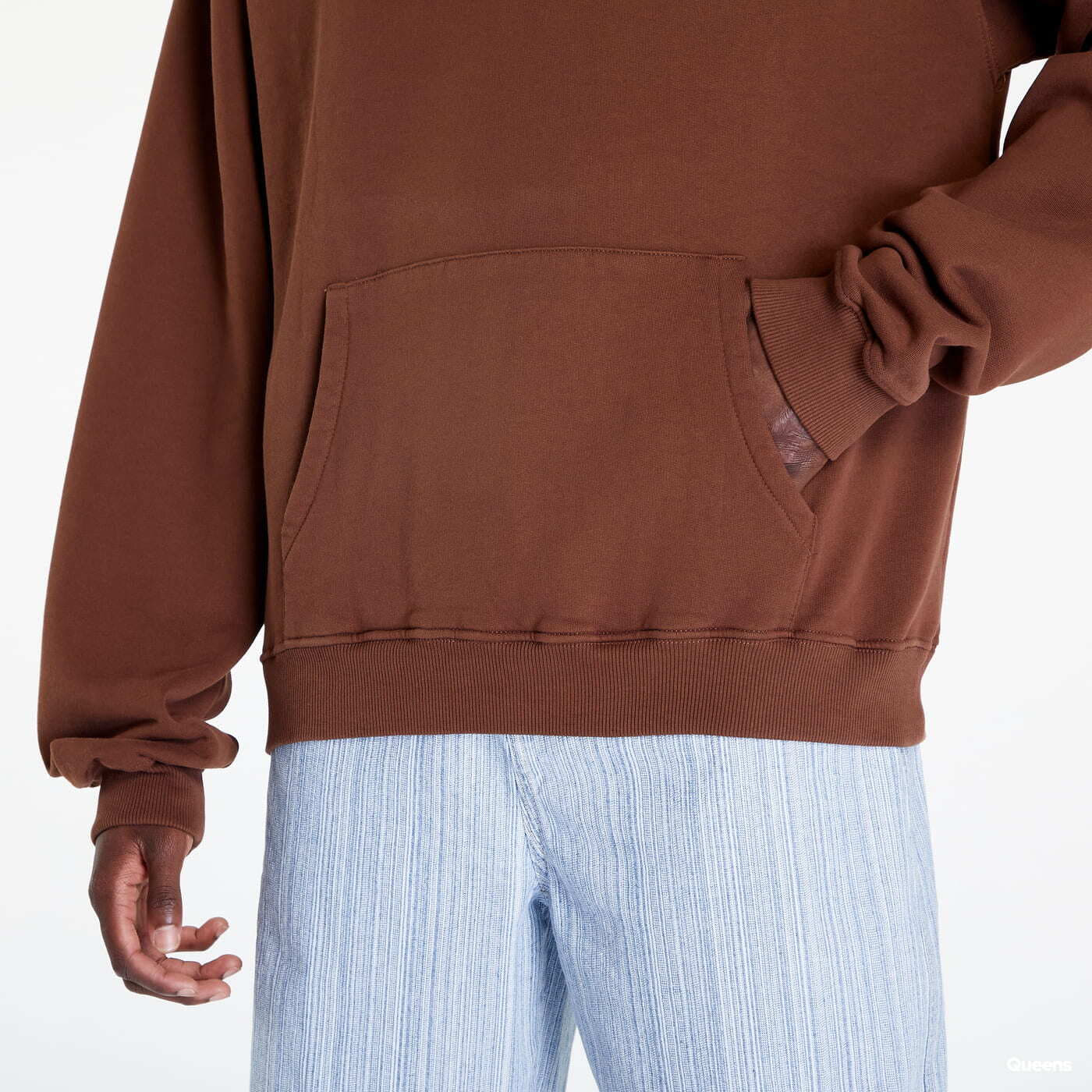 Mikiny PREACH Oversized Smile Patch Hoodie GOTS Brown