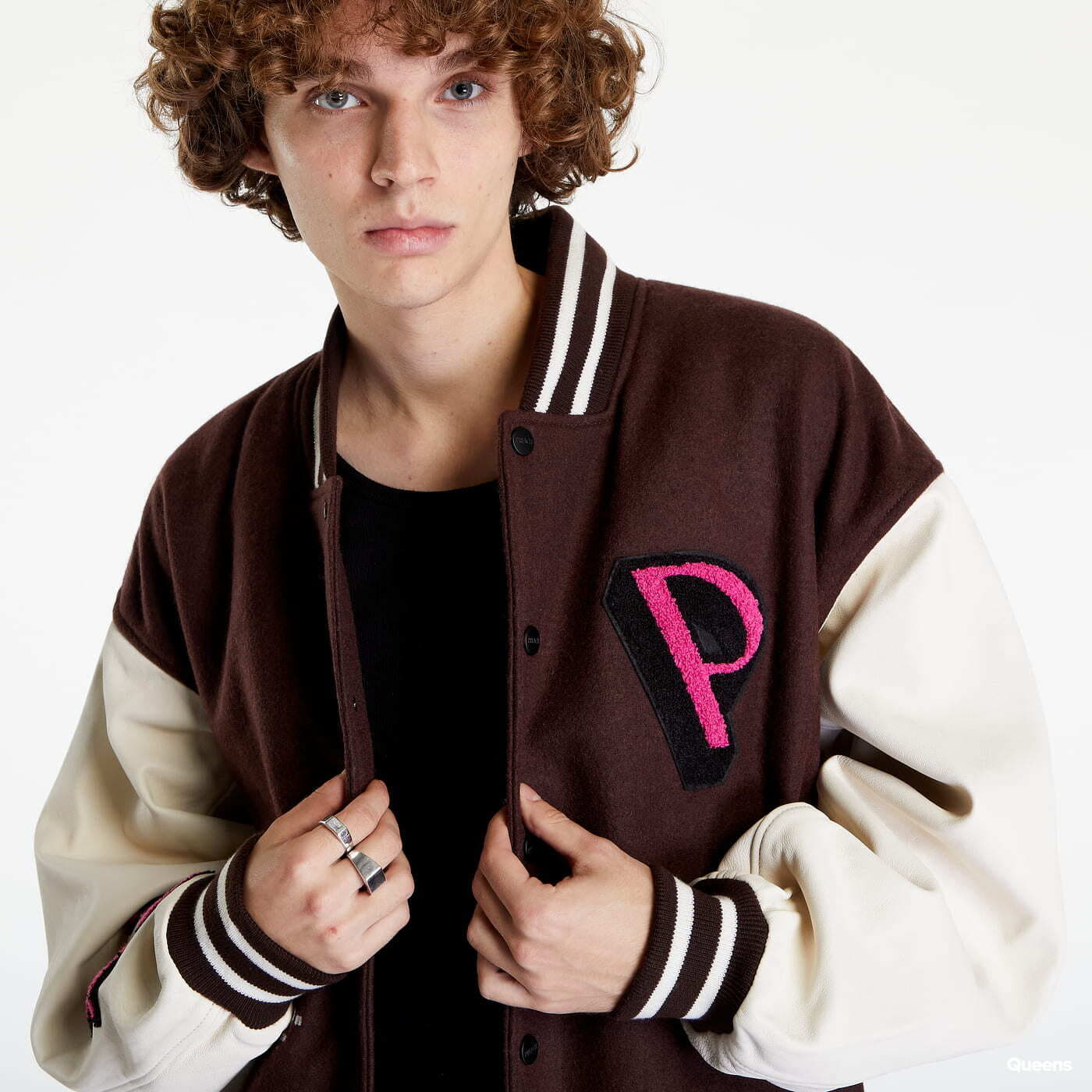 PREACH Patched Varsity Jacket Brown/ Creamy | Queens
