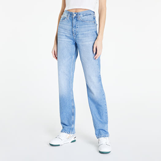 CALVIN KLEIN JEANS High Rise Straight Jeans Denim Light
