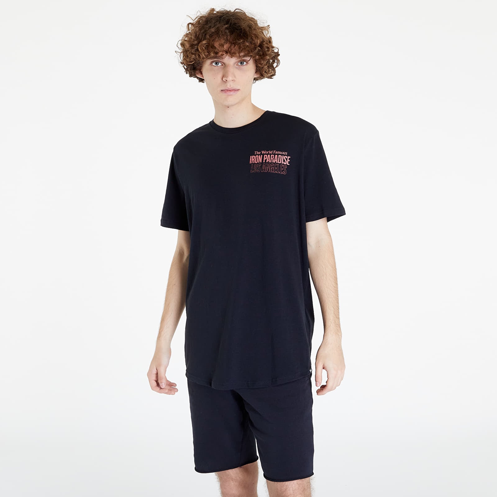 T-shirt Under Armour Project Rock 1800 Ss Black/ Deco Rose XL