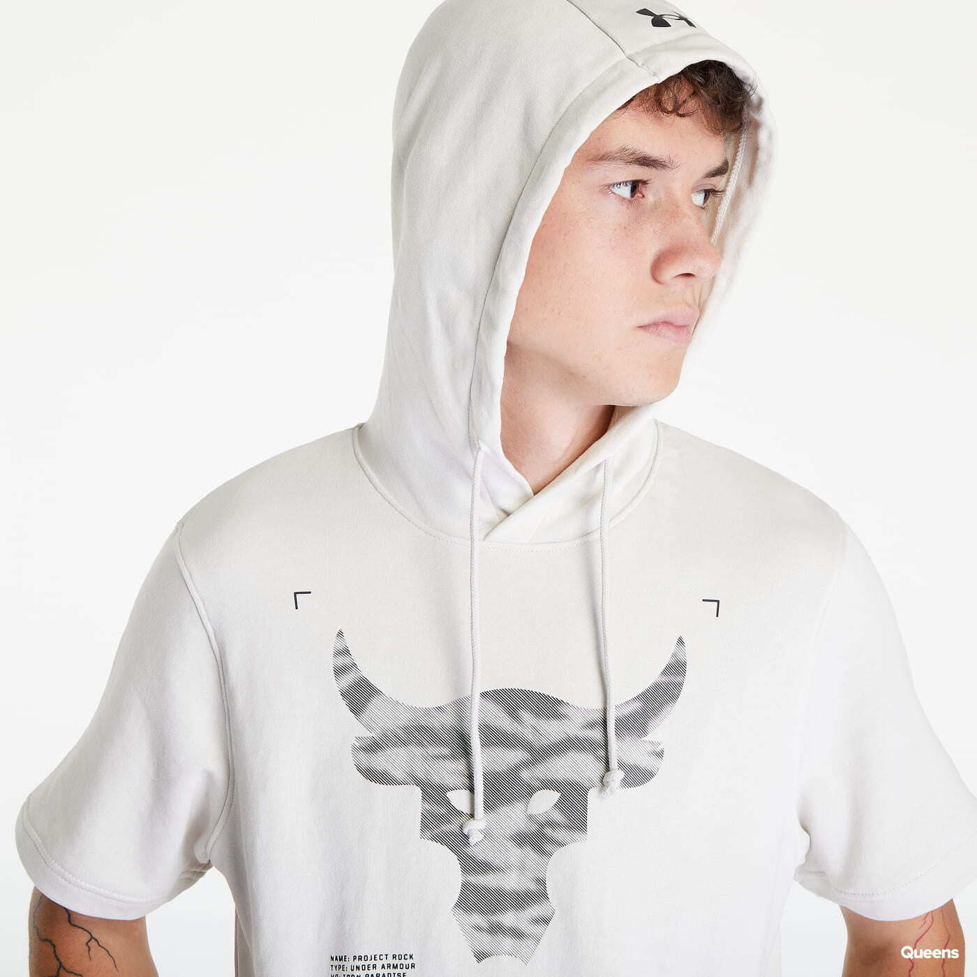 Hanorace Under Armour Project Rock Terry Ss Hoody Creamy