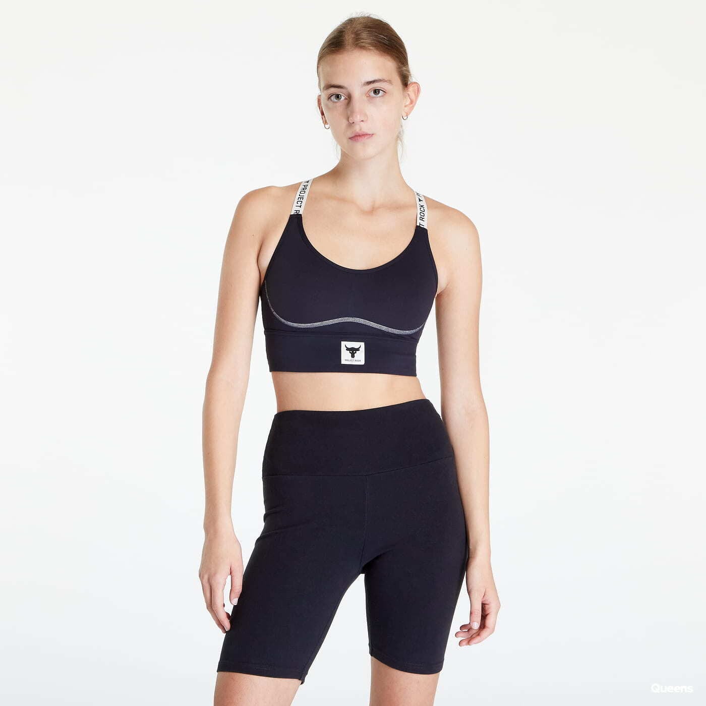 Under Armour Project Rock Infty Mid Bra Black S