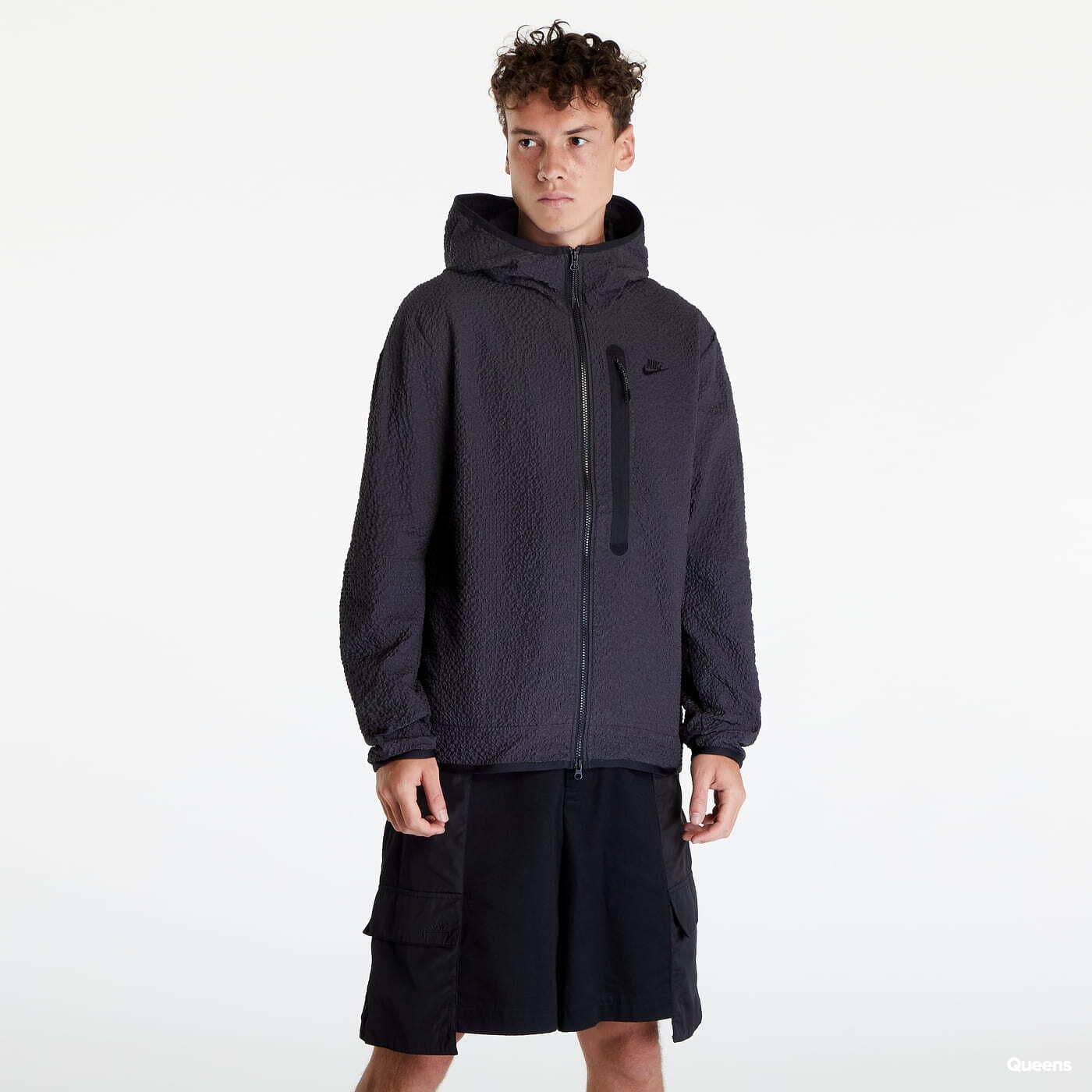 Vējjakas Nike Lined Woven Full-Zip Hooded Jacket Black