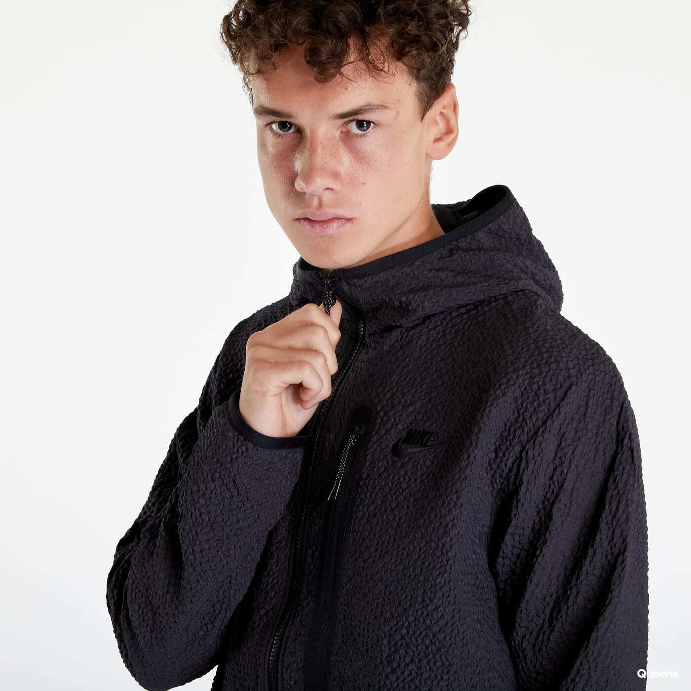 Vējjakas Nike Lined Woven Full-Zip Hooded Jacket Black