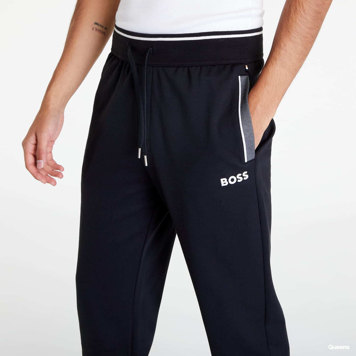 Black hugo boss track pants store