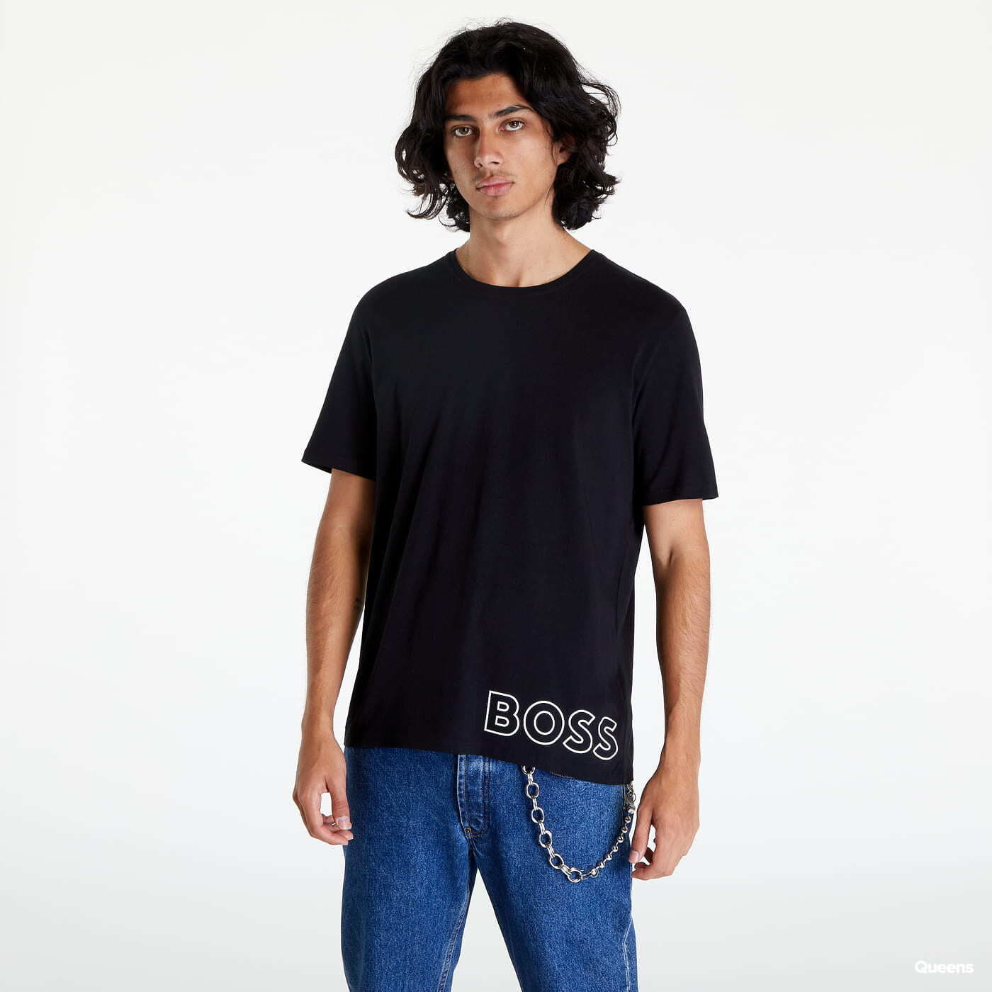 Hugo Boss Stretch-Cotton Pyjama Outline Logo T-Shirt