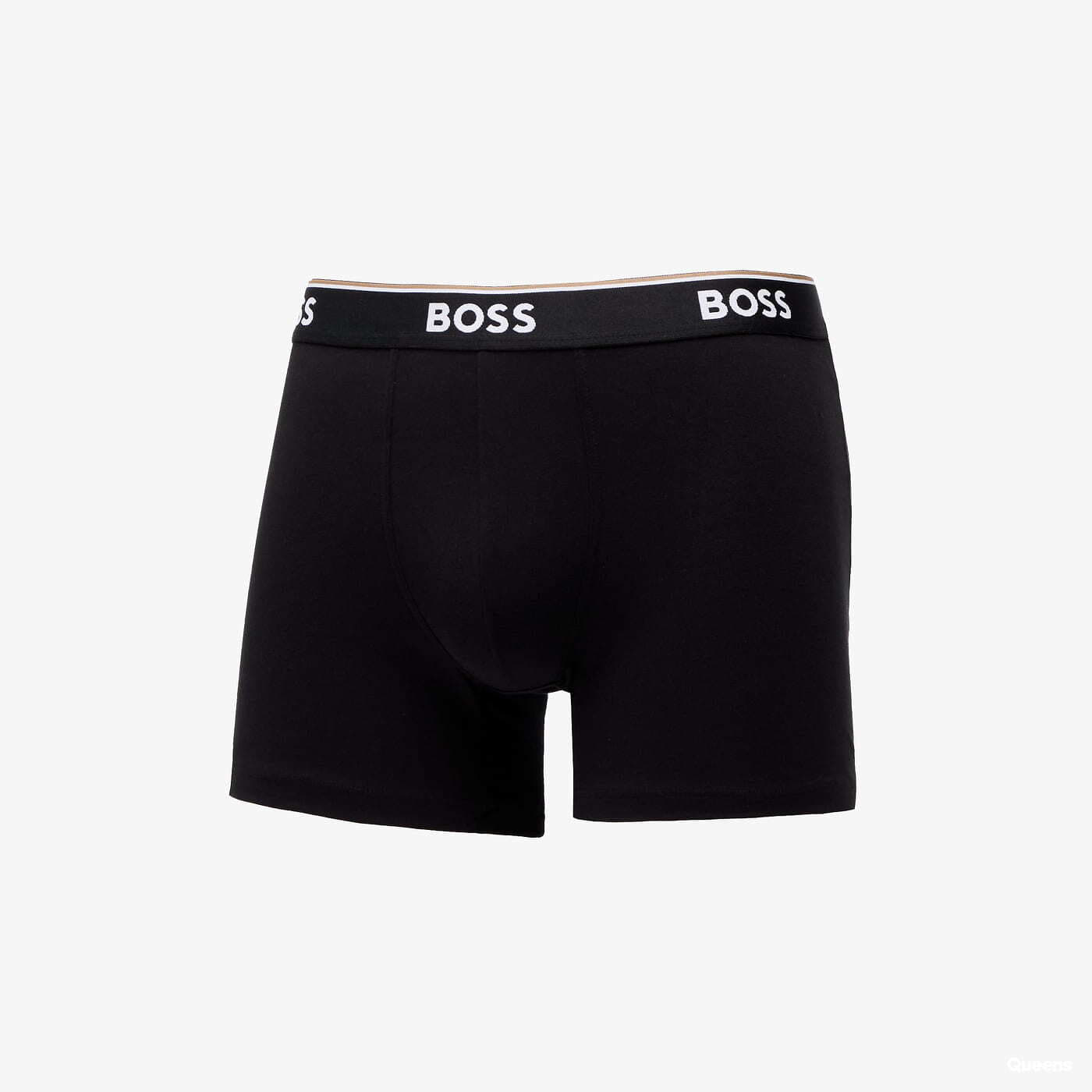 Bokseru šorti Hugo Boss 3-Pack of Stretch-Cotton Boxer Briefs With Logos Černé