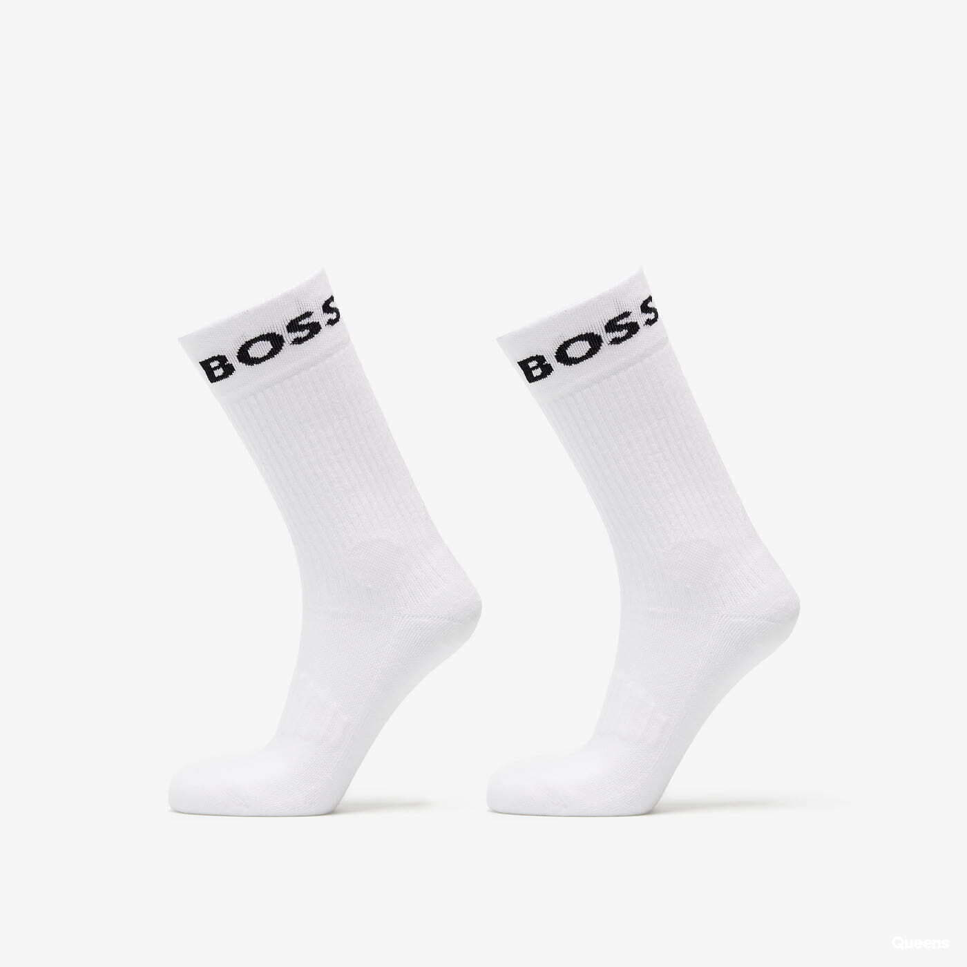 Sokker Hugo Boss 2-Pack of Quarter-Length Socks in Stretch Fabric White