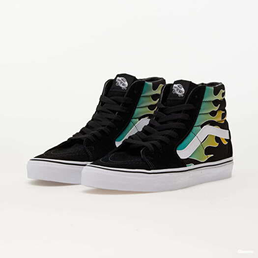 Vans sk8 hi white flame on sale
