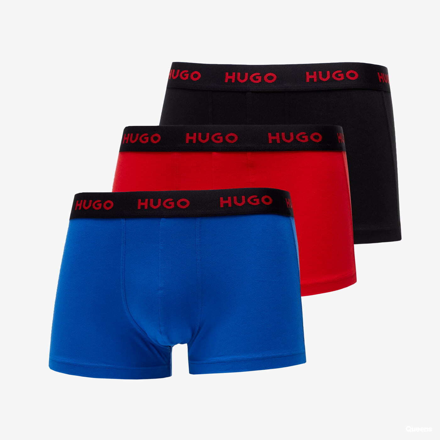 Boxeri Hugo Boss 3-Pack Of Logo-Waistband Trunks Black/ Red/ Blue