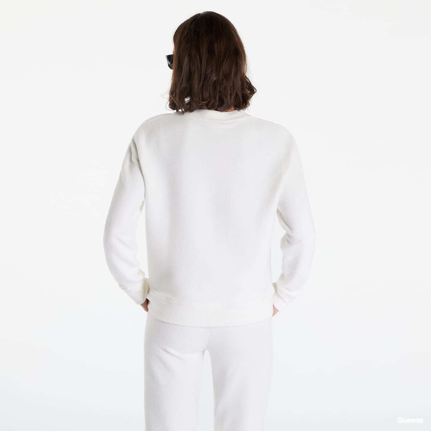Mikiny Hugo Boss Ribbed Sweatshirt Cream