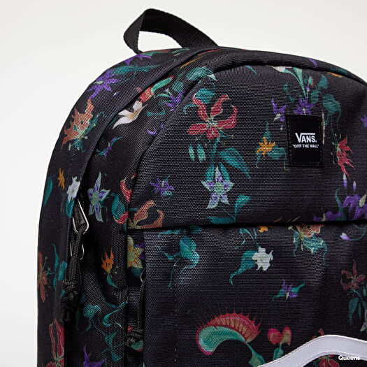 Vans black flower backpack 2025